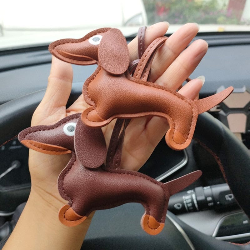 Dachshund PU Leather Dog Keychains