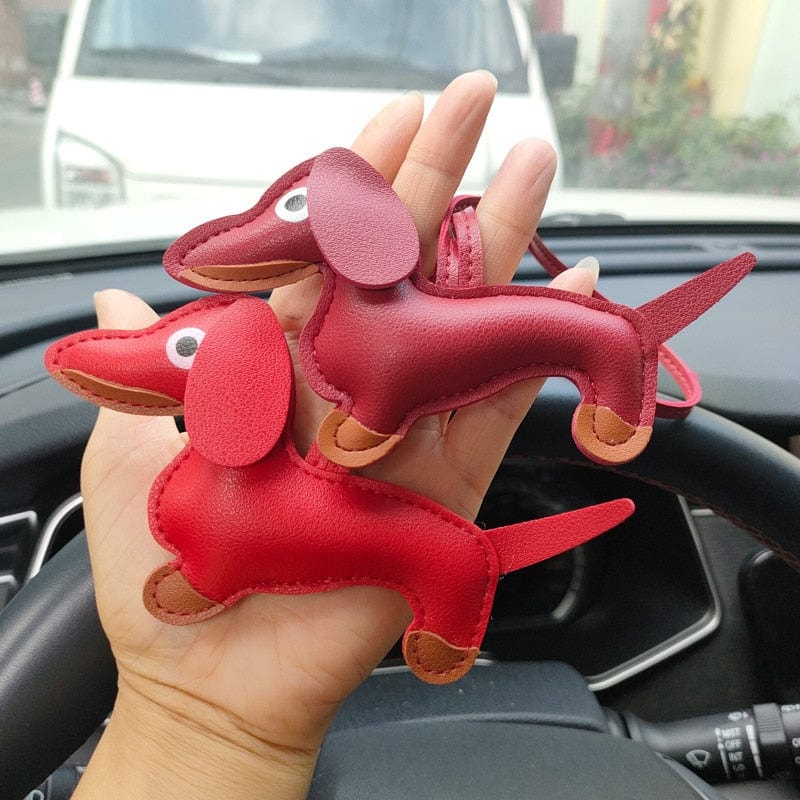 Dachshund PU Leather Dog Keychains - Image 2