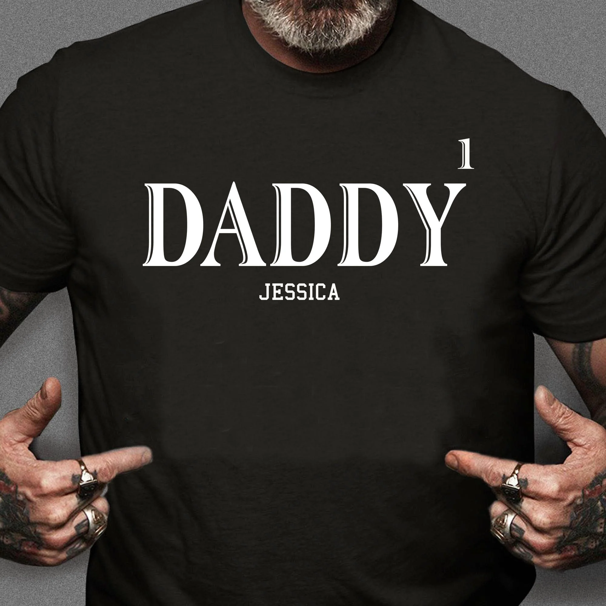 Daddy Custom Kids Names Personalized Custom Father's Day Shirt H319