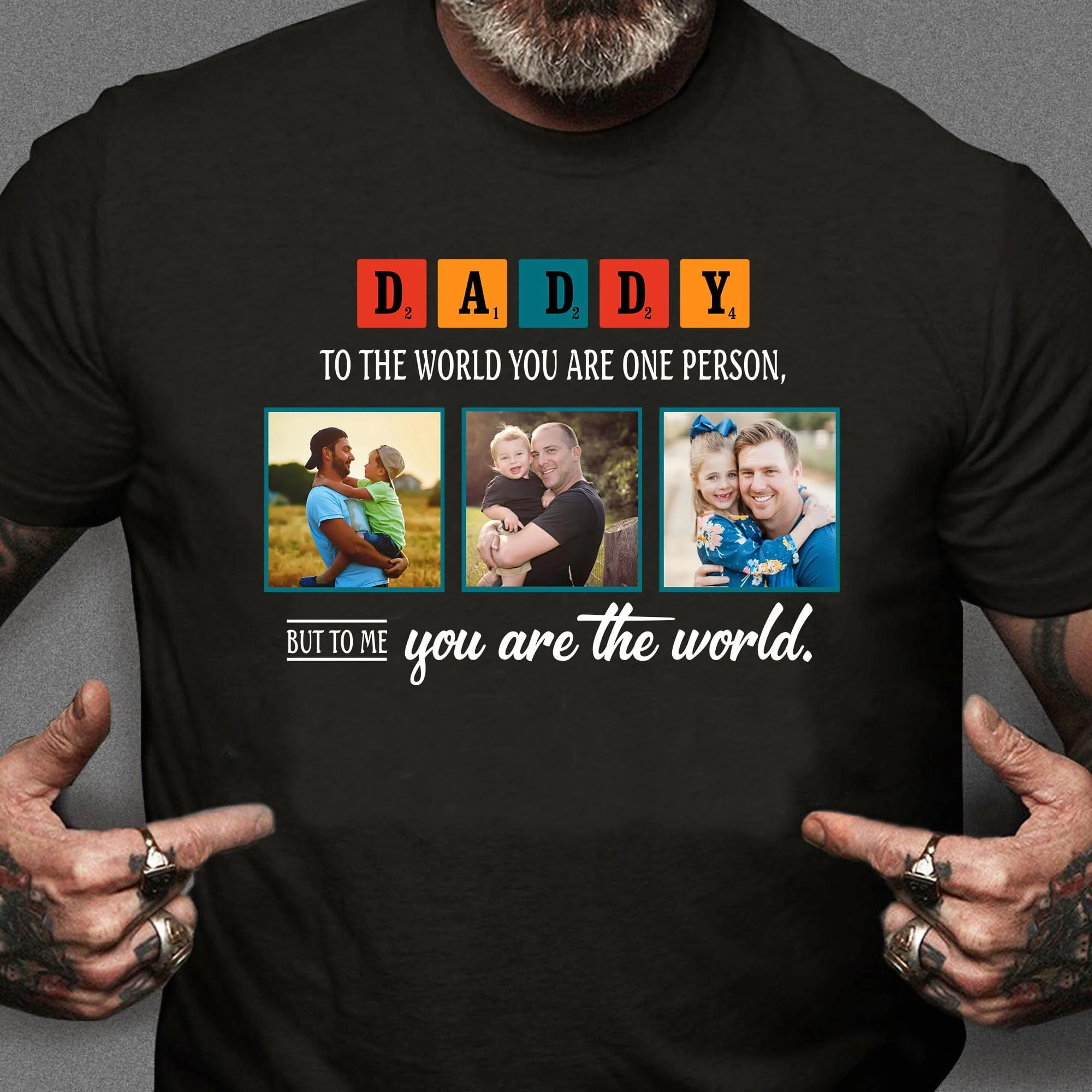 Daddy Personalized Custom Photo Father's Day Shirt H358 890491