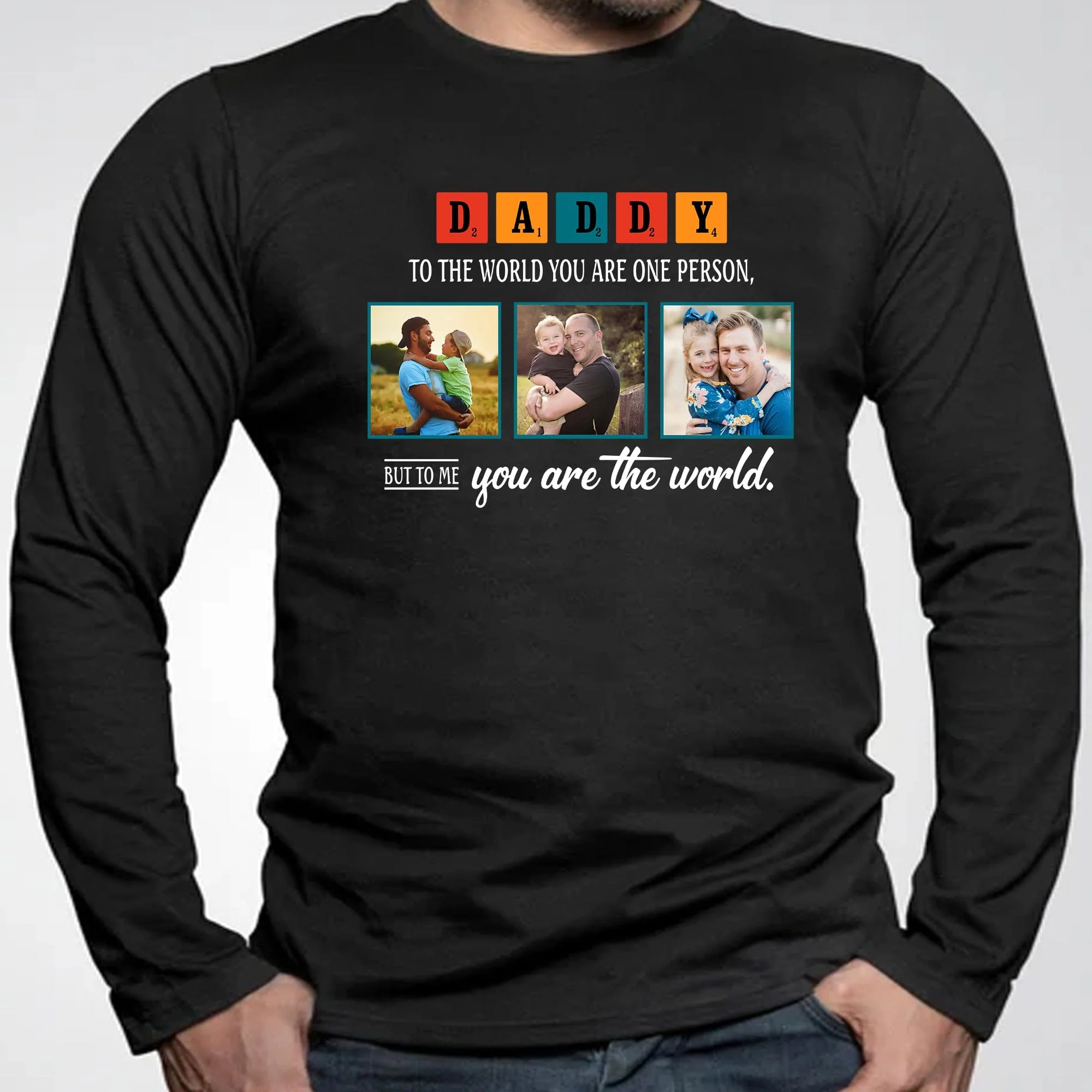 Daddy Personalized Custom Photo Father's Day Shirt H358 890491 - Image 4
