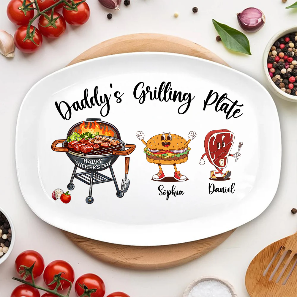 Daddy's Grilling Plate Platter Personalized Father's Day Gifts Grill Gifts CH07 895932 - Image 4