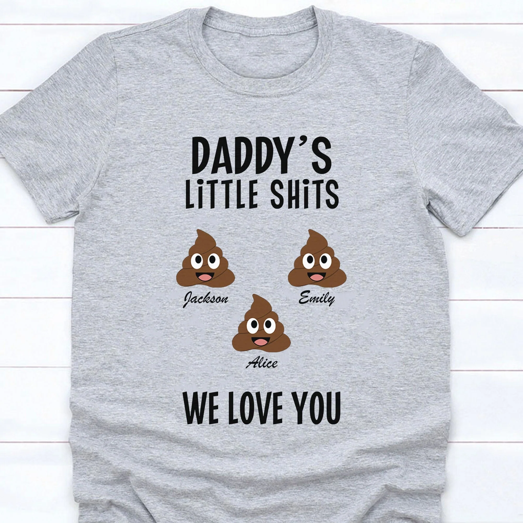 Daddy's Little Shits Personalized Custom Family Shirt C294