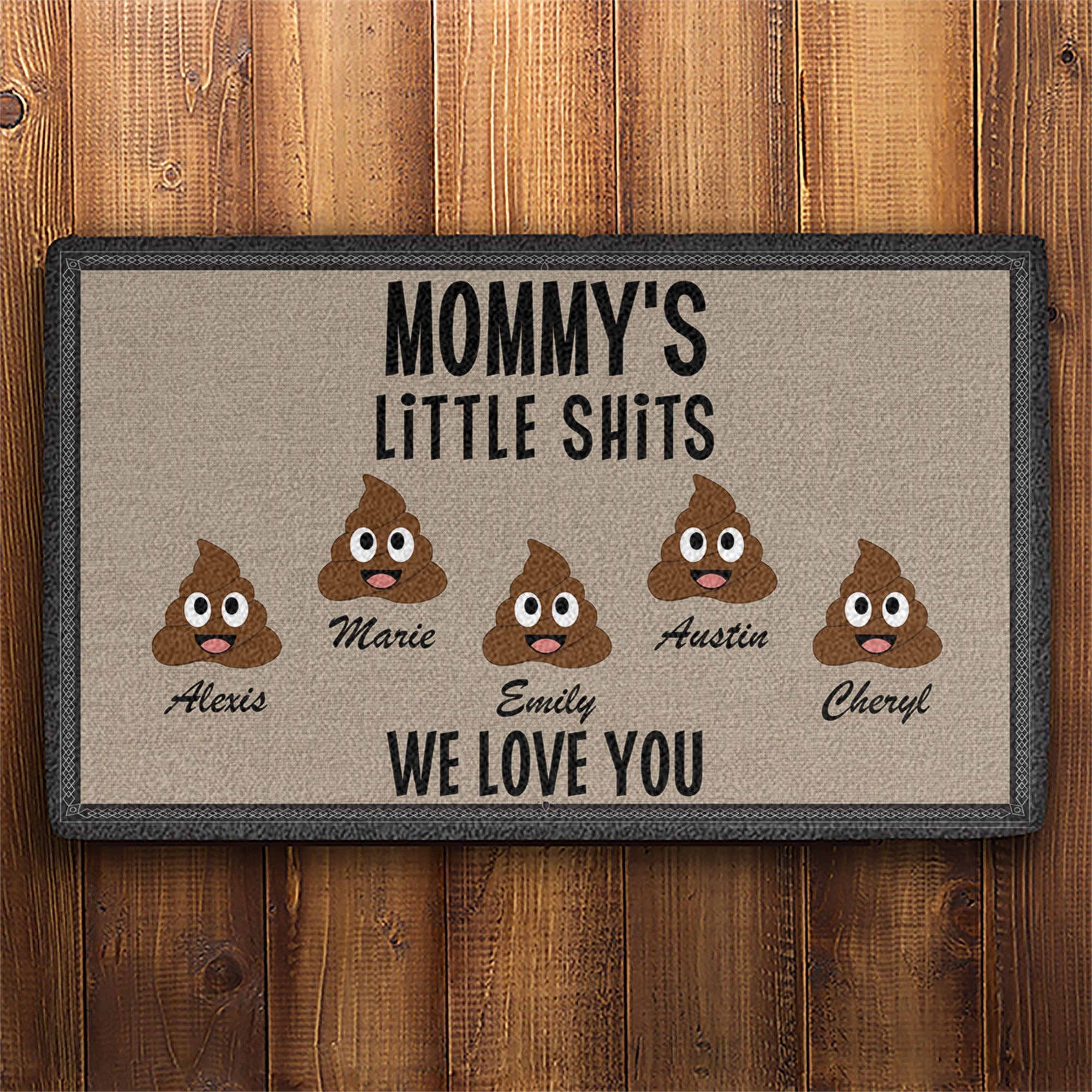 Daddy's Little Shits Personalized Doormats - Image 2