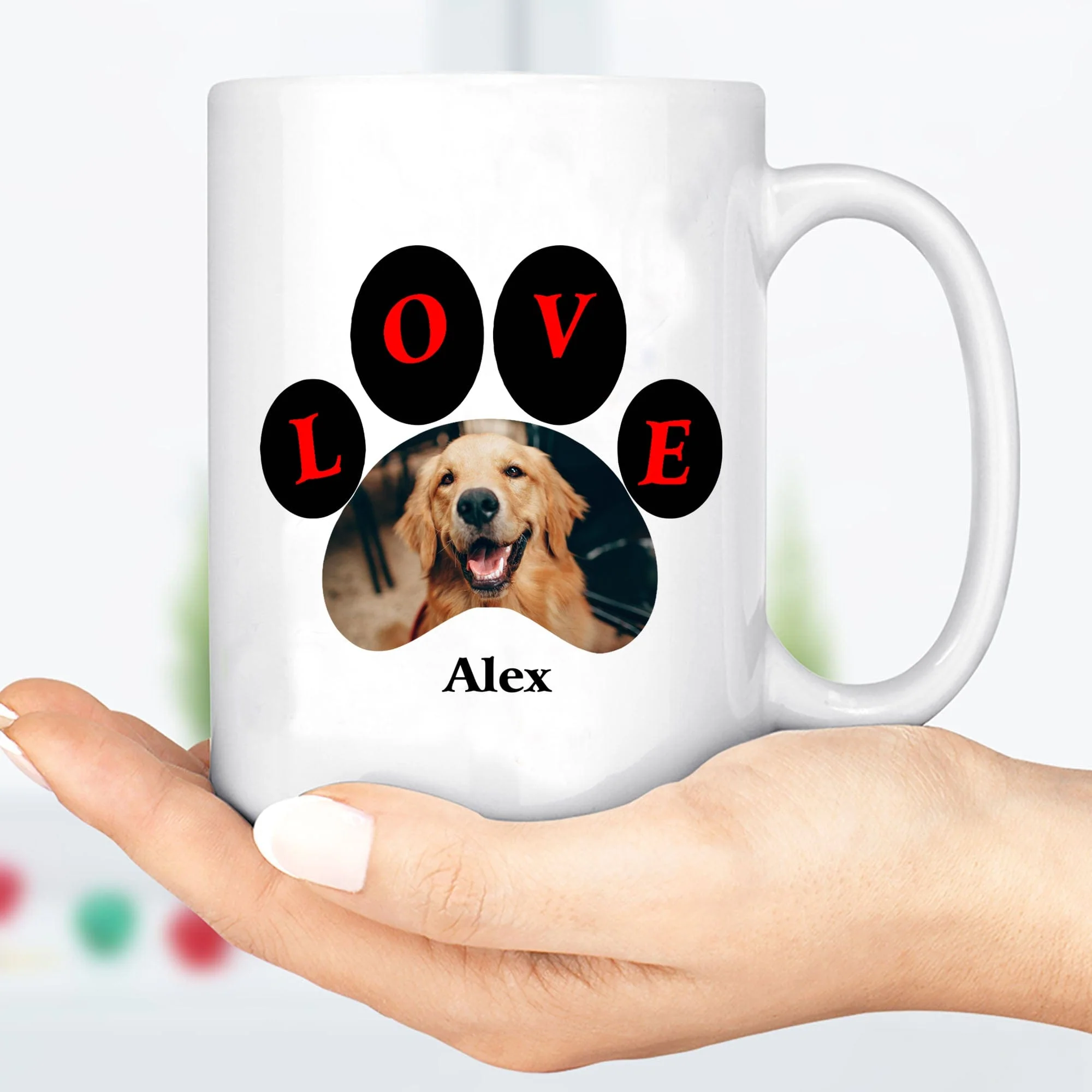 Dear Dad, Thanks For All The Belly Rubs Photo Dog Mug H445 - Image 3