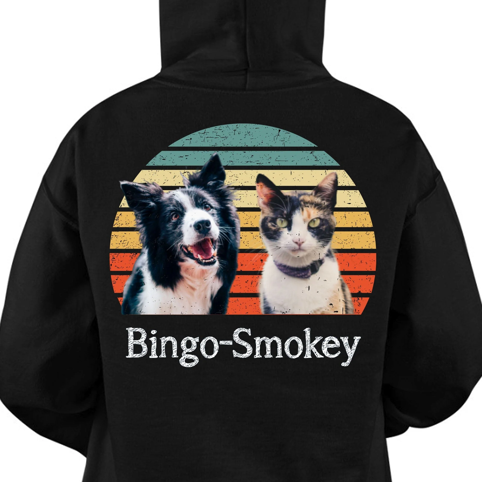 Dog Cat Vintage Retro Photo Shirt Personalized Custom Photo Dog Cat Pet Backside Shirt C548 - Image 4