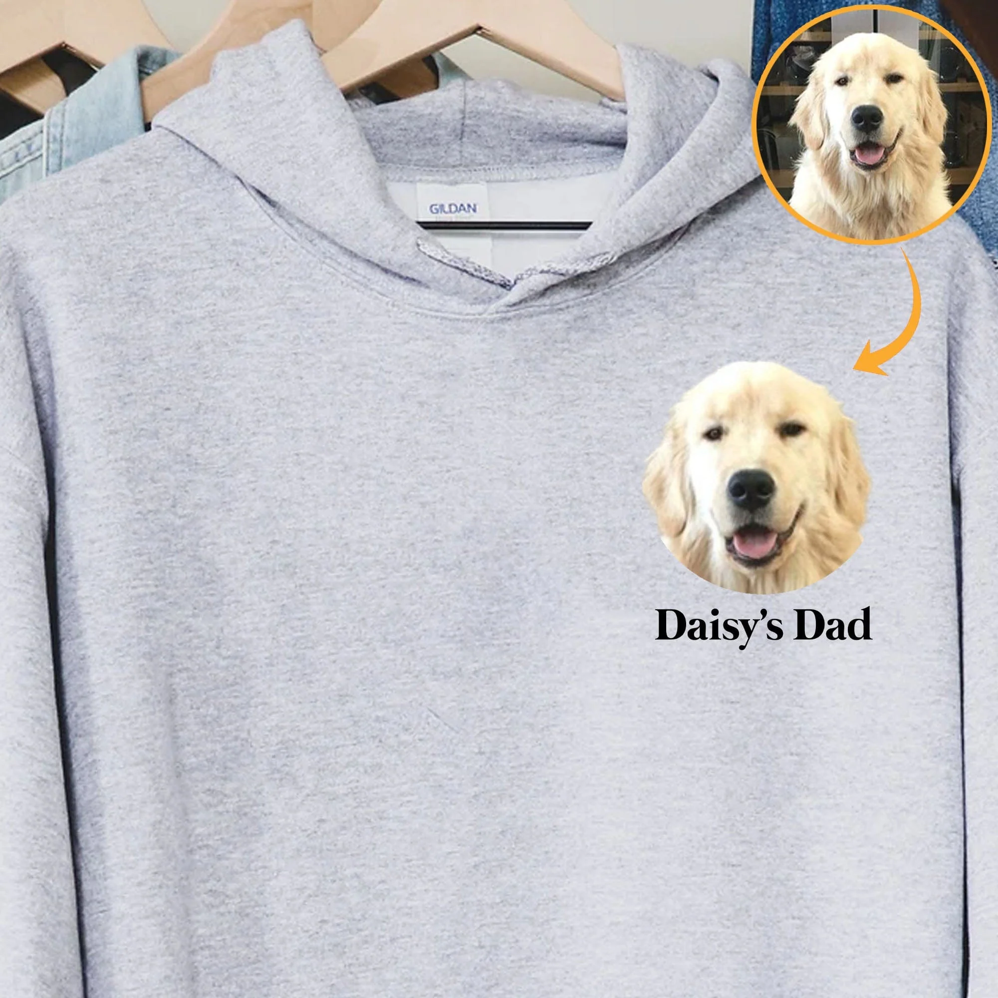 Dog Dad Dog Mom Personalized Custom Photo Dog Head Shirt C551 - Image 3