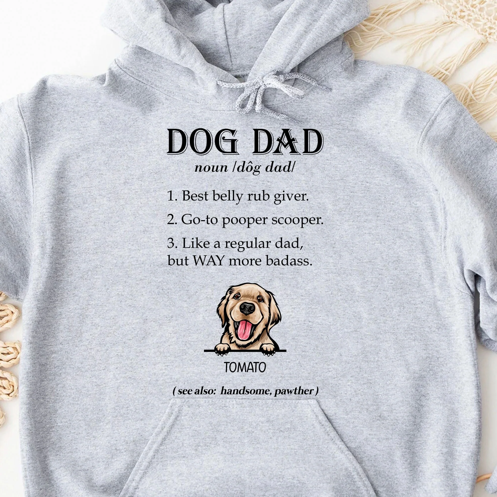 Dog Dad Personalized Custom Father's Day Birthday Bright Shirt C228 - Image 2
