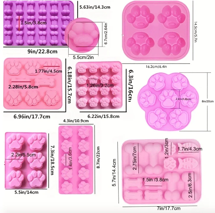 Dog Paw Bone Pet Silicone Mould Baking Accessories - Image 3