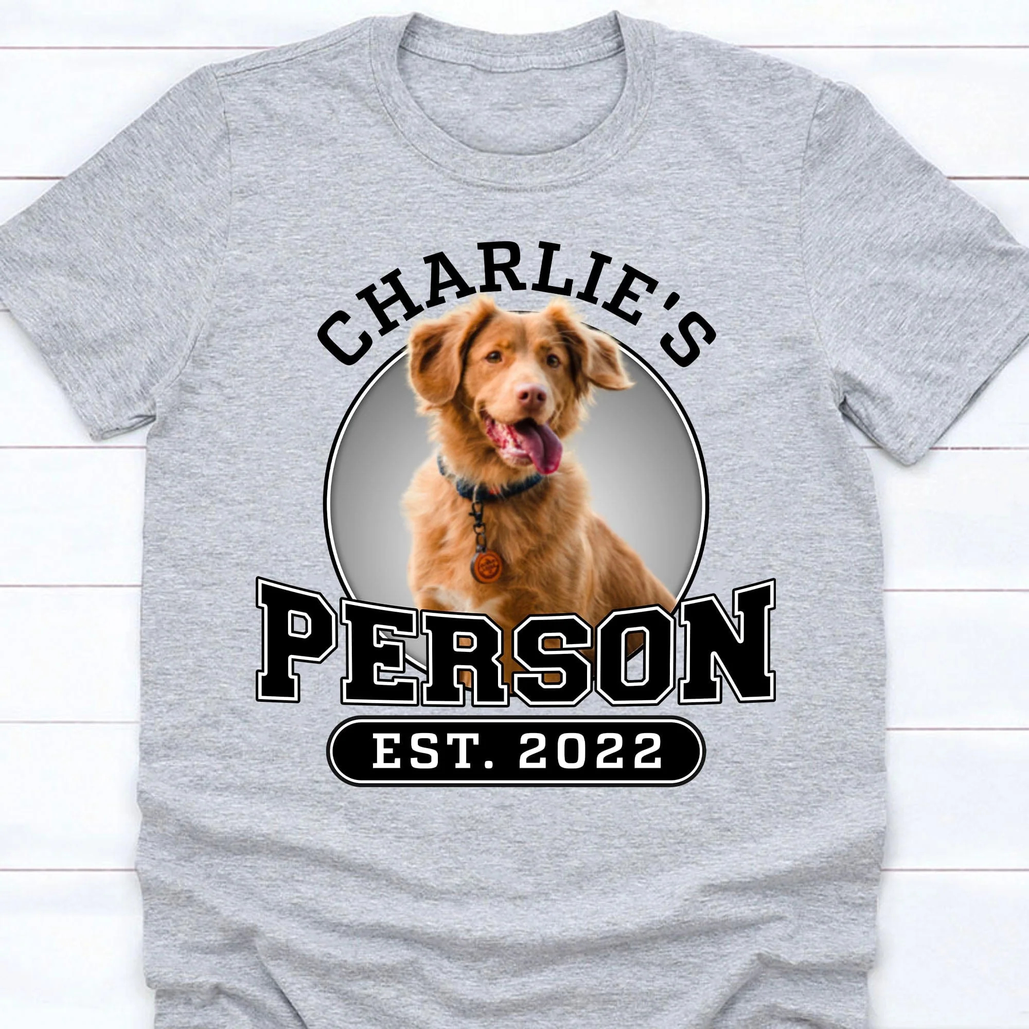 Dog Person Personalized Custom Photo Dog Cat Pet Shirt C547