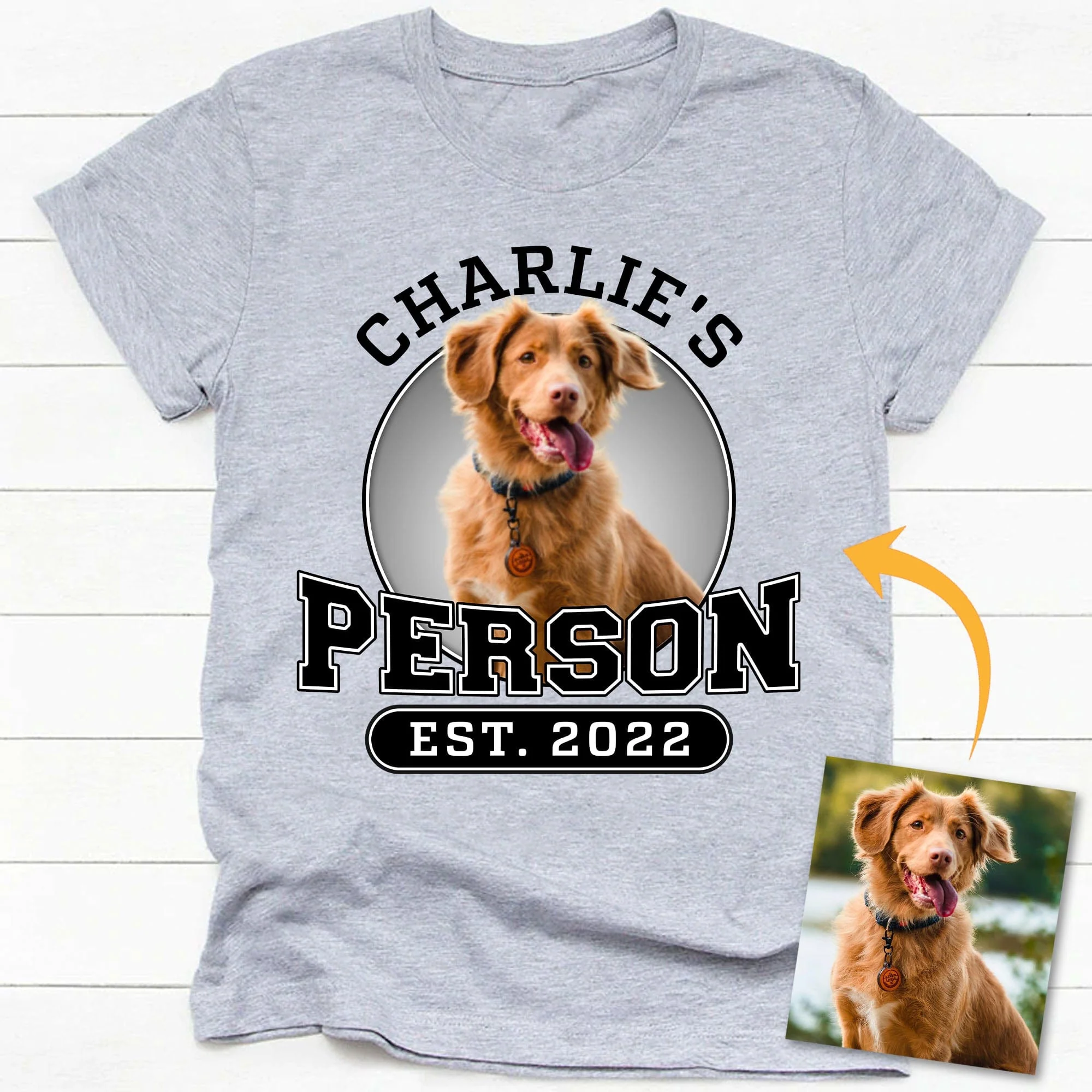 Dog Person Personalized Custom Photo Dog Cat Pet Shirt C547 - Image 4