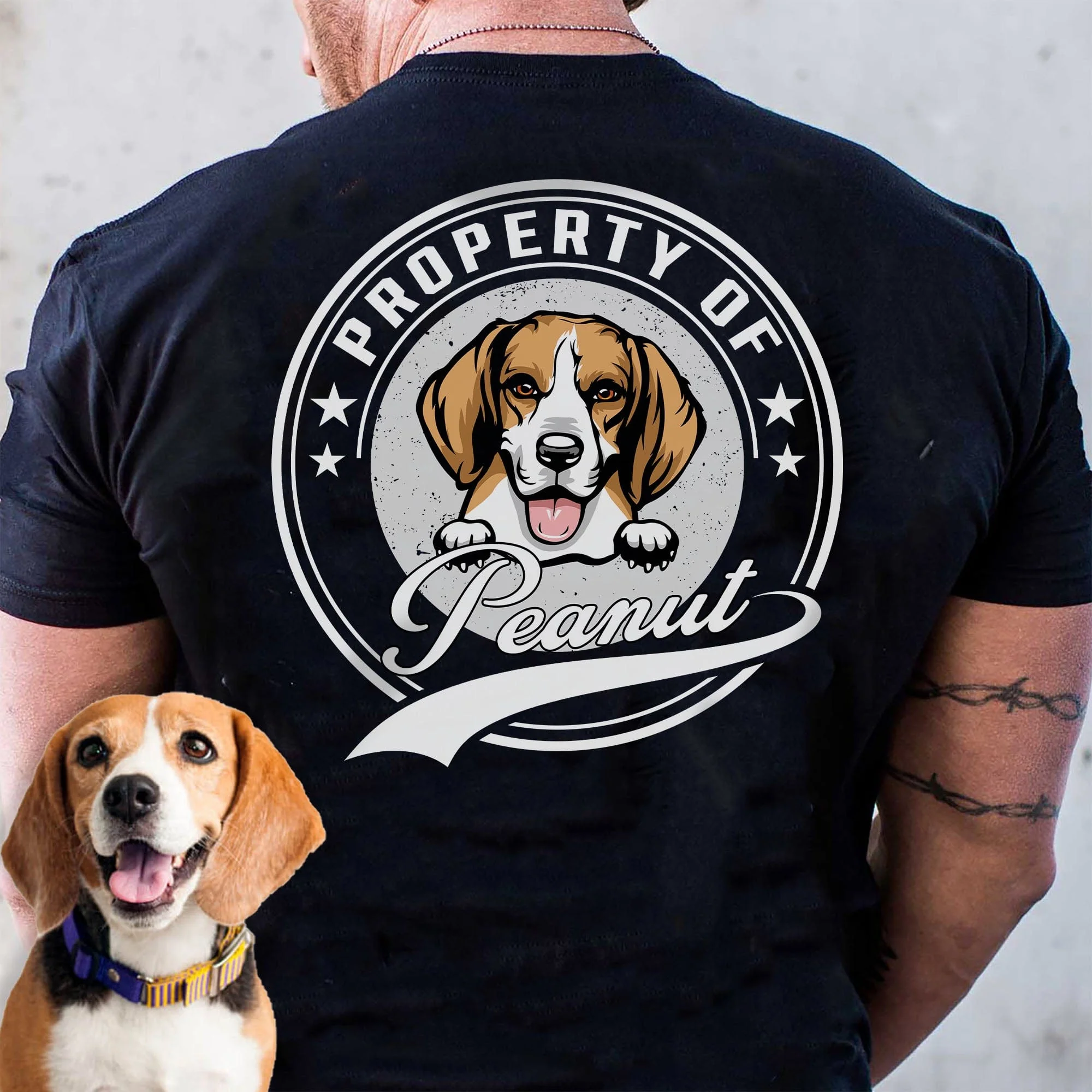Dog Property Personalized Custom Dog Backside Shirt C370