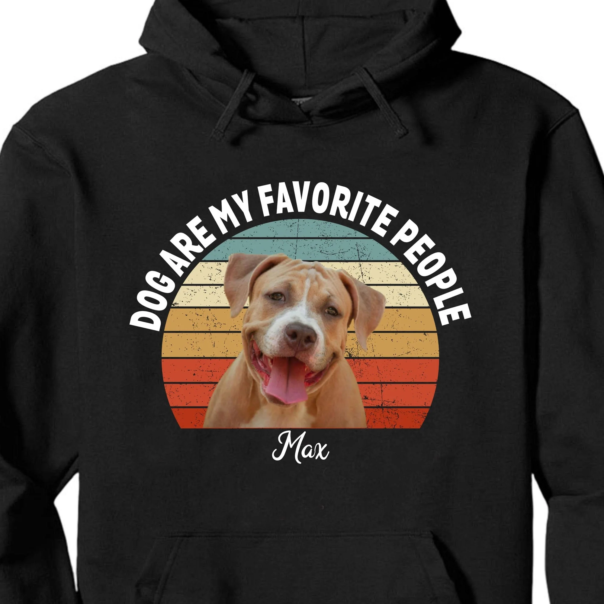Dogs Are My Favorite People Vintage Retro Photo Shirt, Personalized Custom Photo Dog Shirt H458 - Image 2