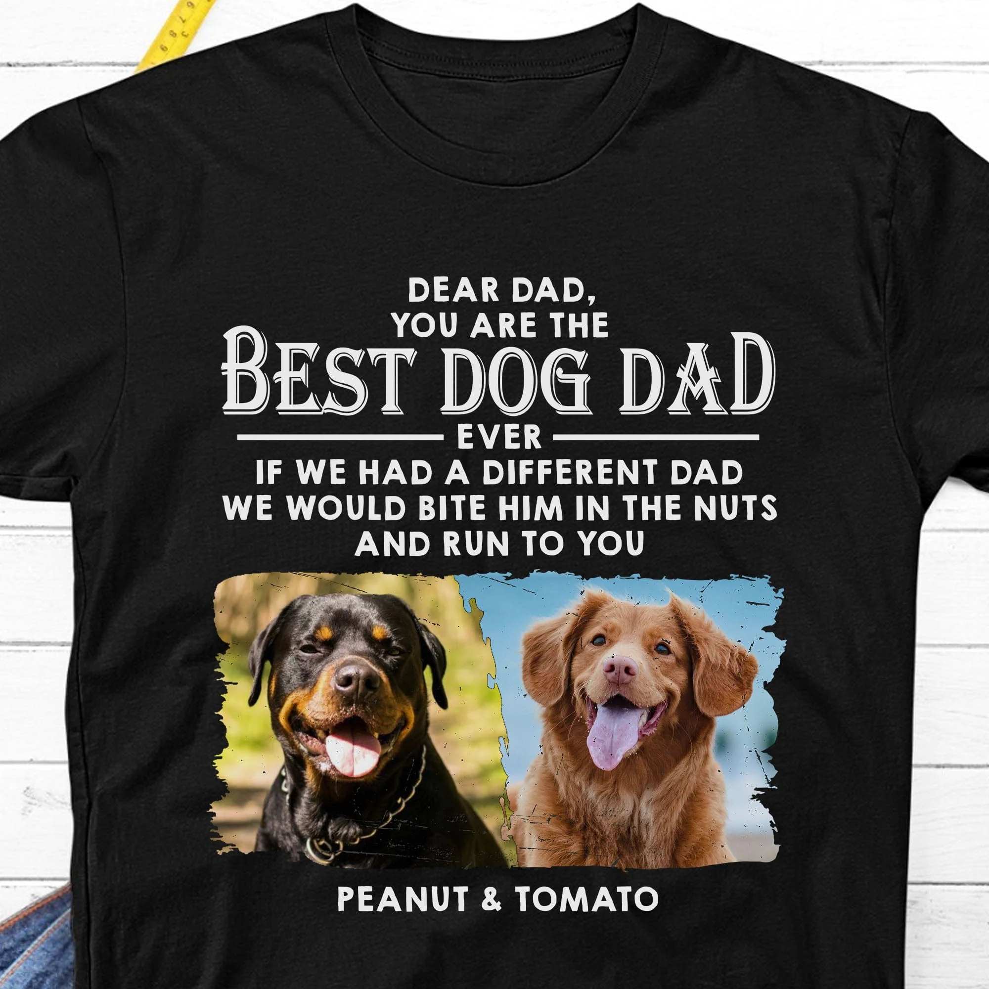 Dogs Run To You Personalized Custom Photo Dog Dad Shirt 890615 - Image 3