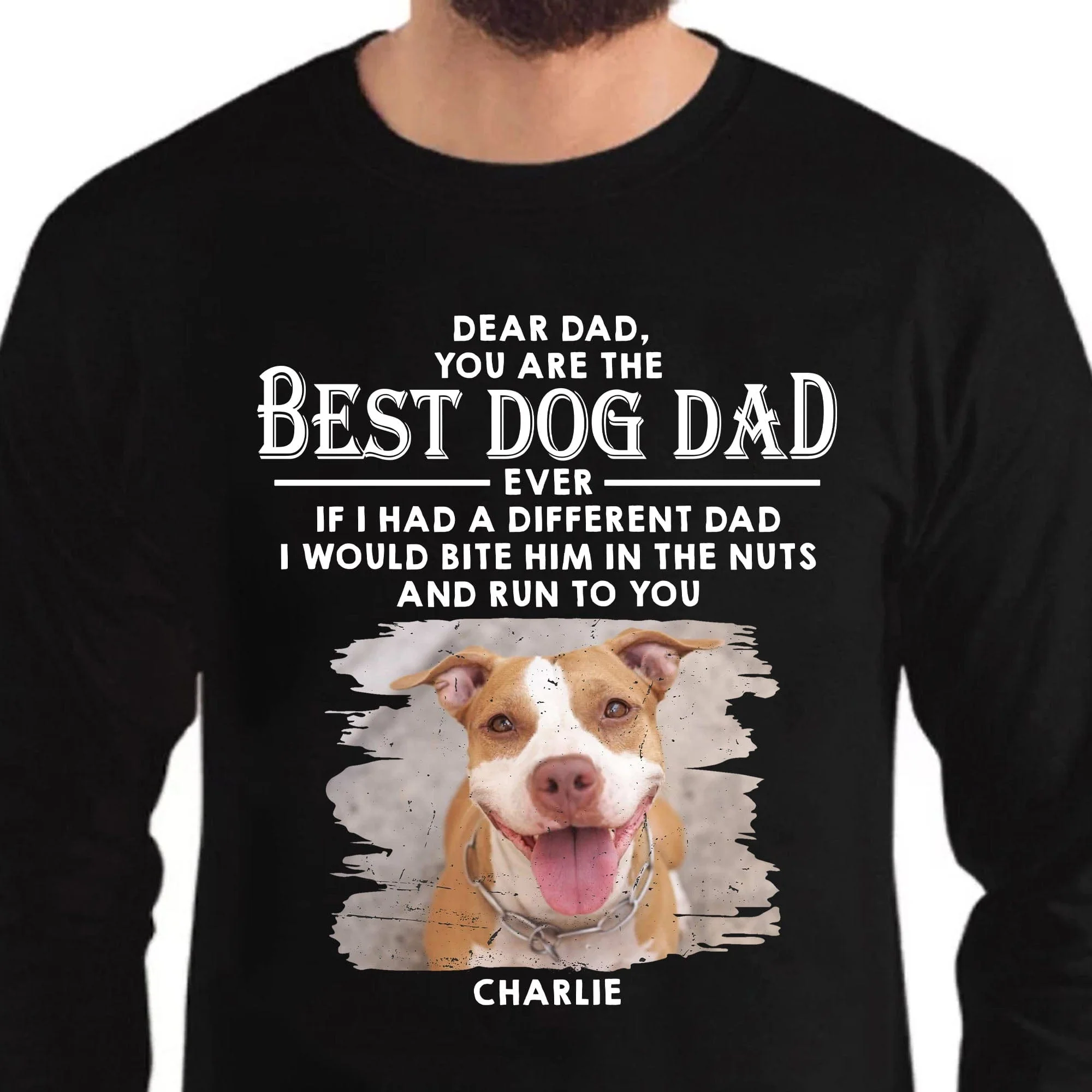 Dogs Run To You Personalized Custom Photo Dog Dad Shirt 890615 - Image 4