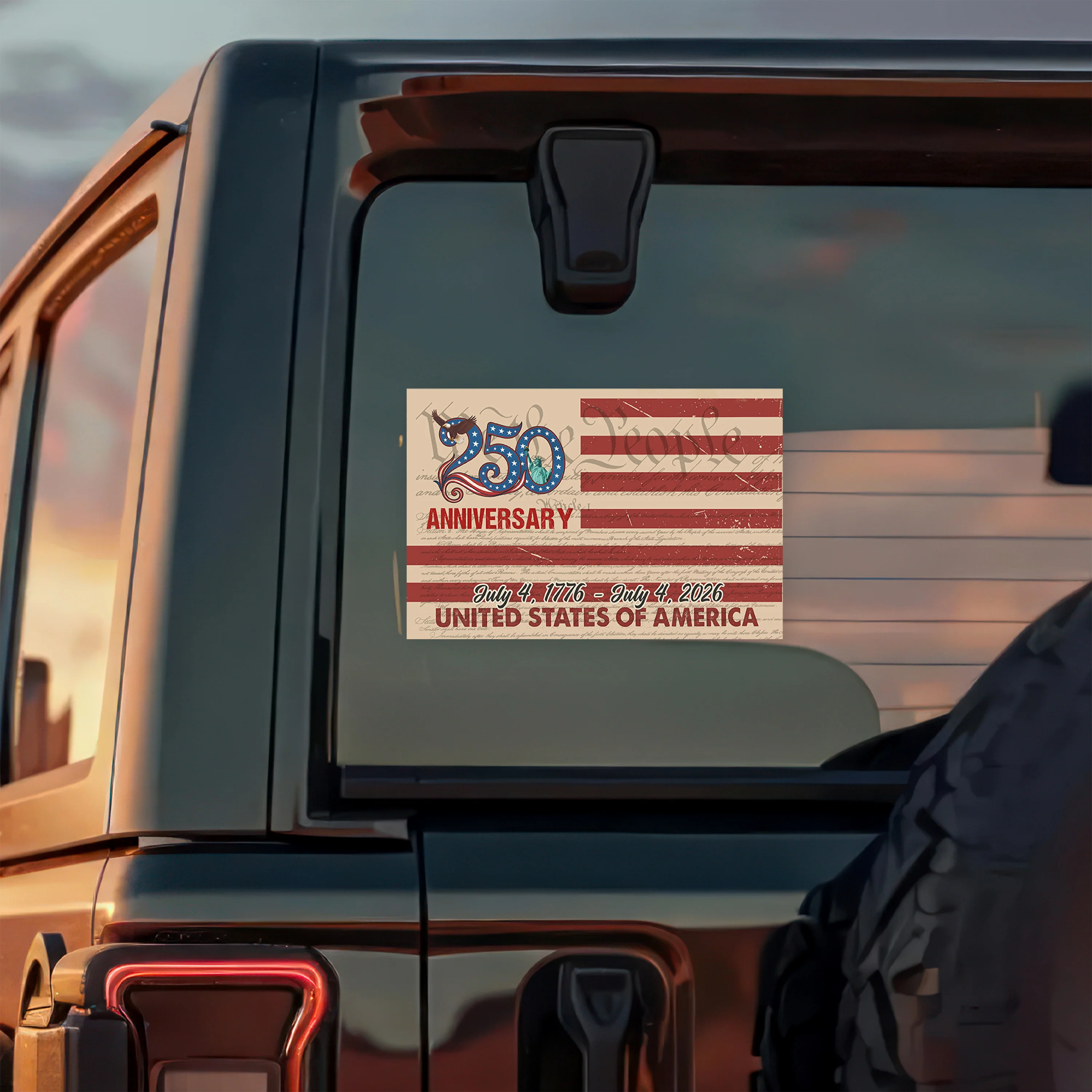 250 Anniversary Of USA Car Window Decal Sticker TH10 898305 - Image 6