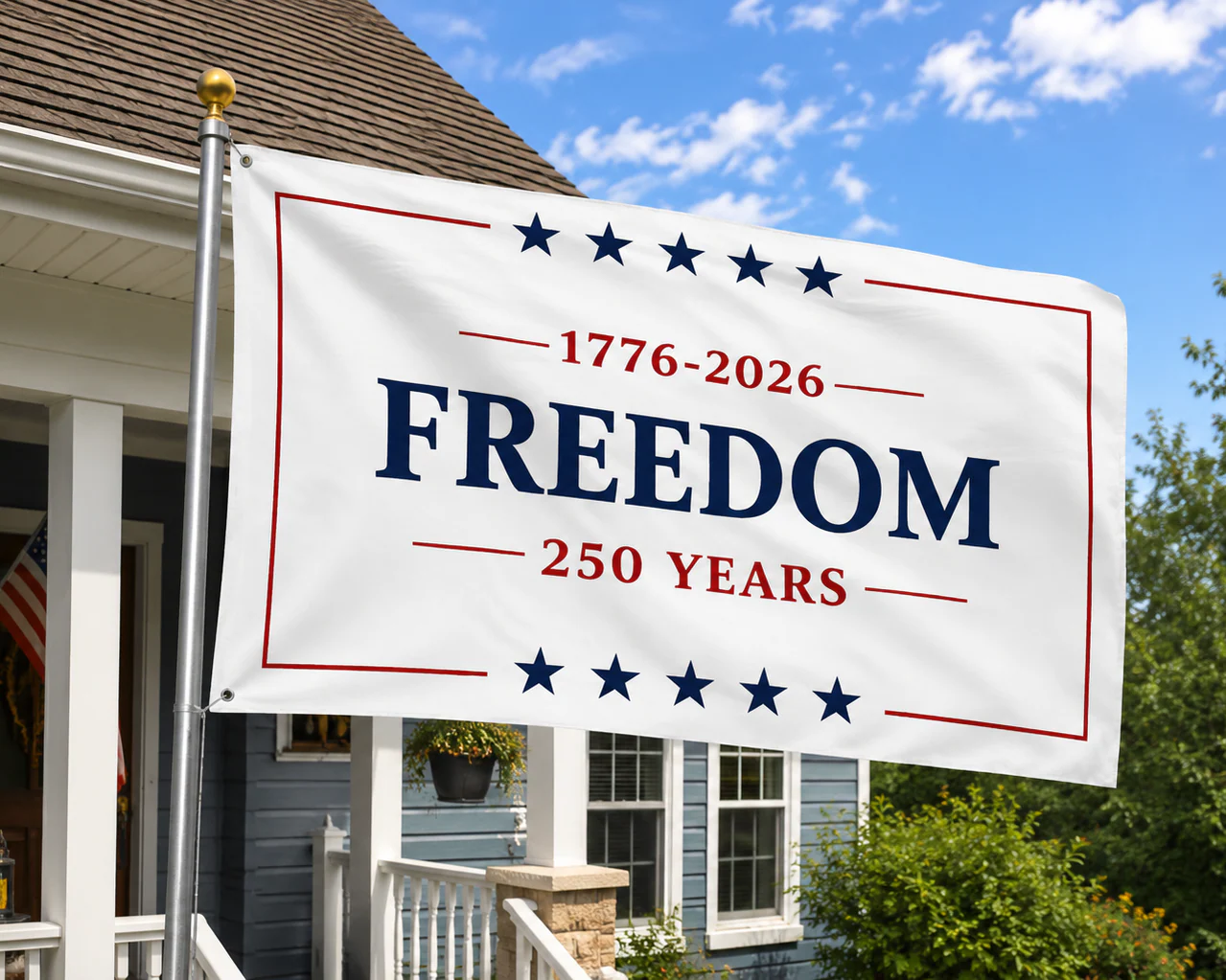250 Years Freedom, 250 Years Patriotic American 1776 - 2026 Garden Flag TH10 170059