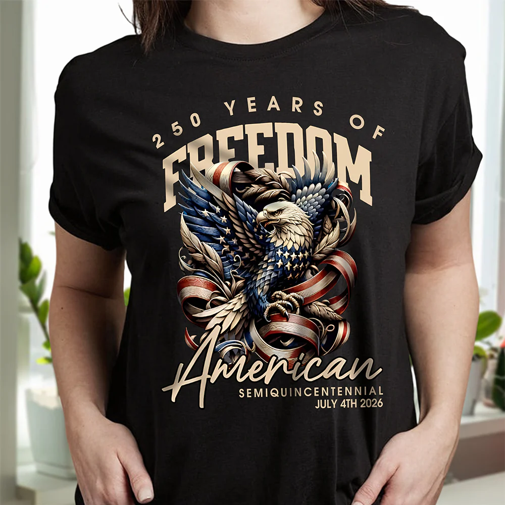 250 Years Of Freedom American Dark Shirt TH10 894535 - Image 5
