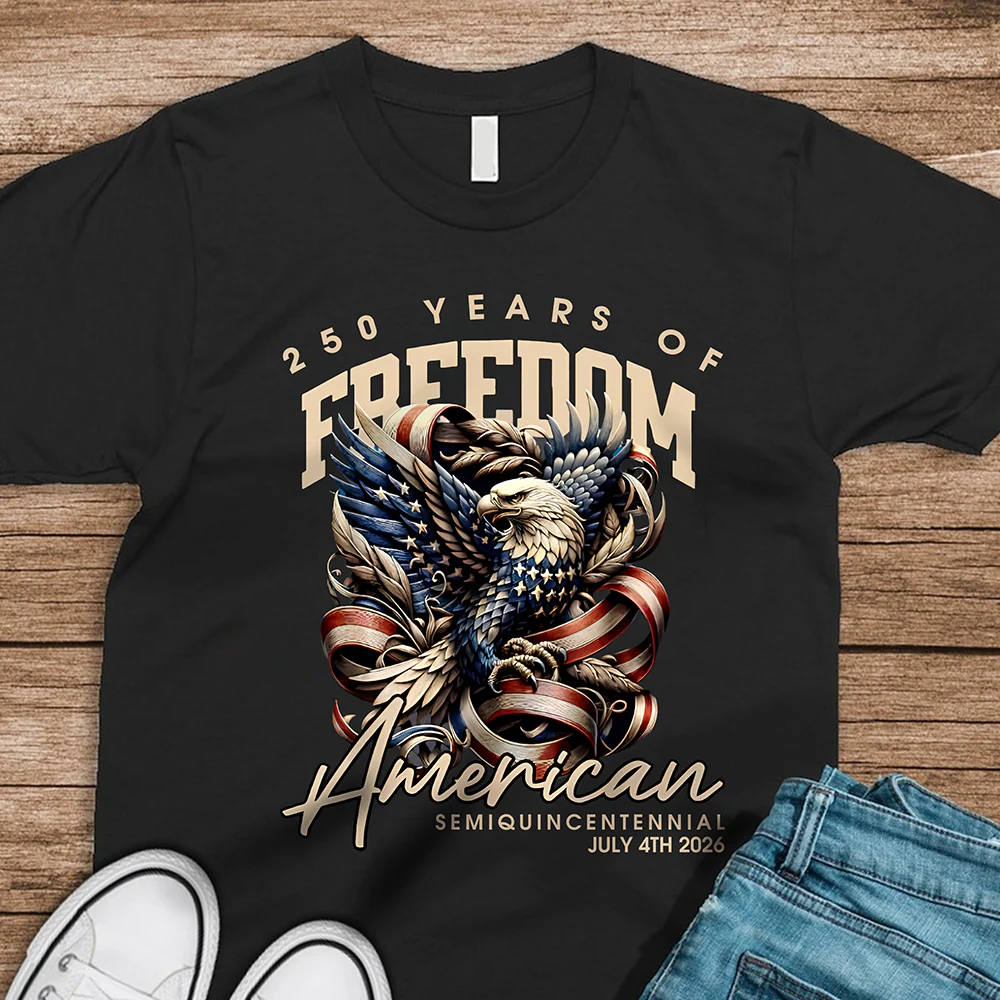 250 Years Of Freedom American Dark Shirt TH10 894535 - Image 6