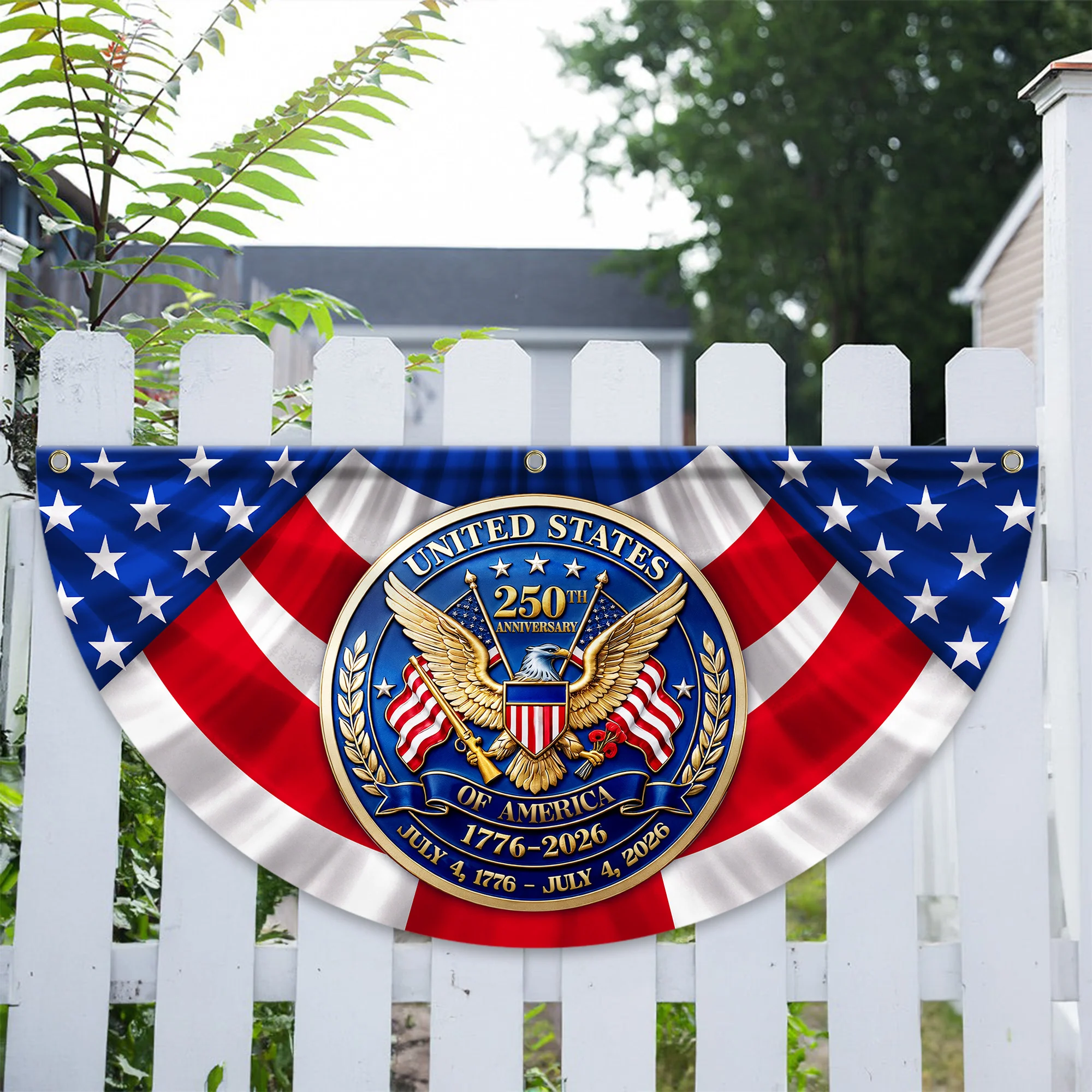250th Anniversary Of America Non-Pleated Fan Flag TH10 169039 - Image 4