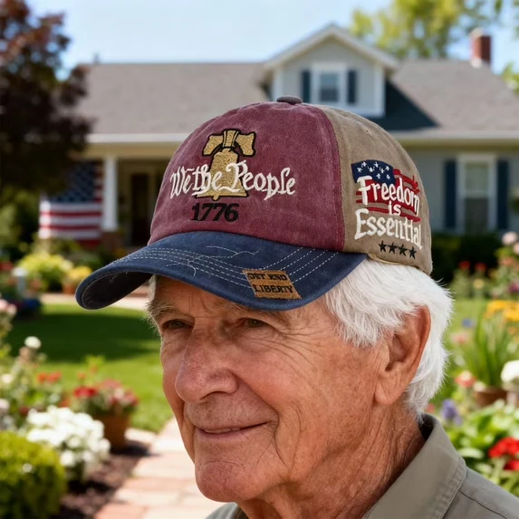 250th Anniversary USA Vintage Blue White Red Embroidered Cap TH10 170055 - Image 2