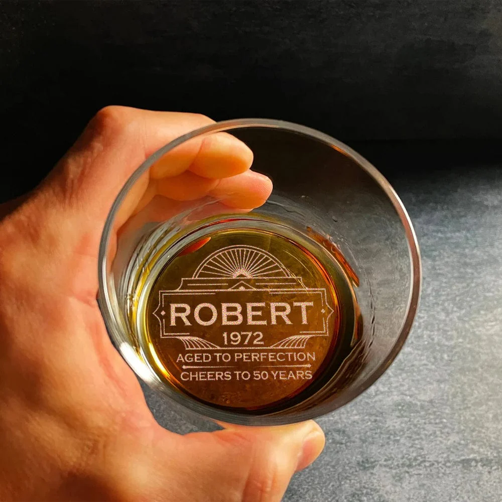 Aged To Perfection Engraved Rock Glass Personalized Gift TH10 891005 - Image 2