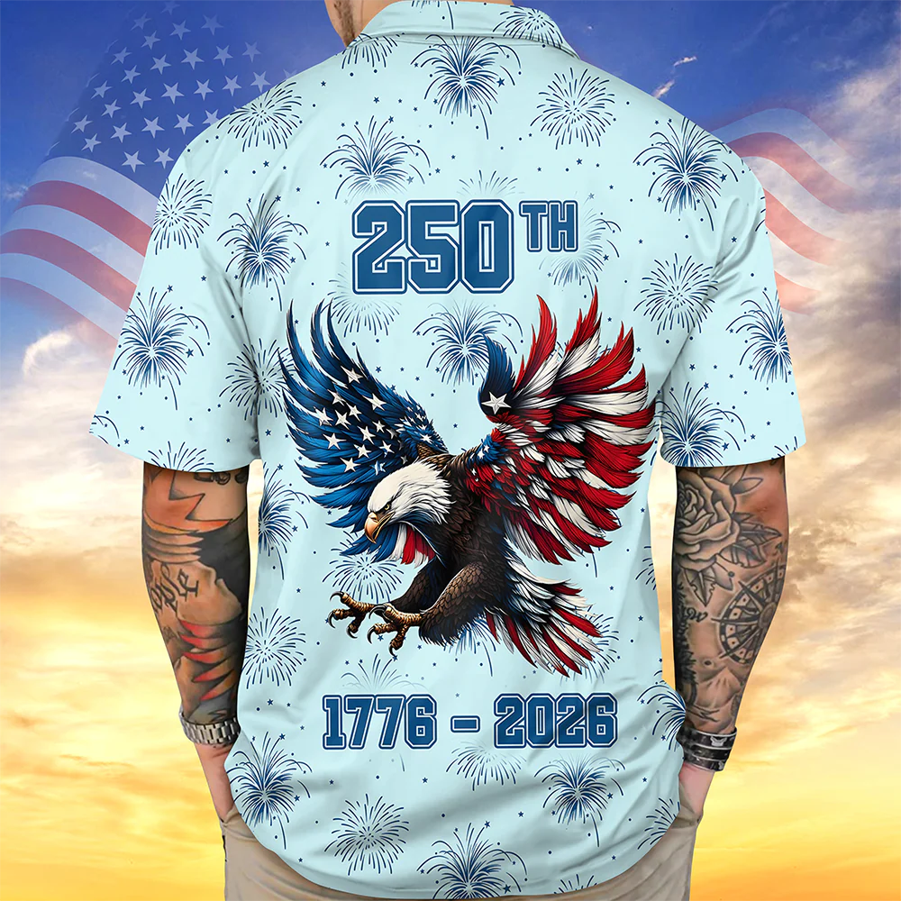 America 1776 - 2026 250 Years Eagle Hawaii Shirt TH10 169637 - Image 6