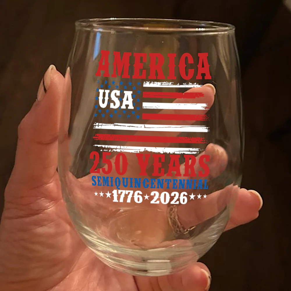 USA 250 Years Semiquincentennial Wine Glass TH10 894673 - Image 3