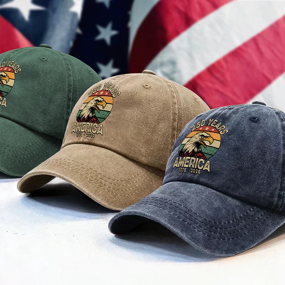 250 Years Of America Washed Denim Baseball Cap TH10 894623 - Image 3