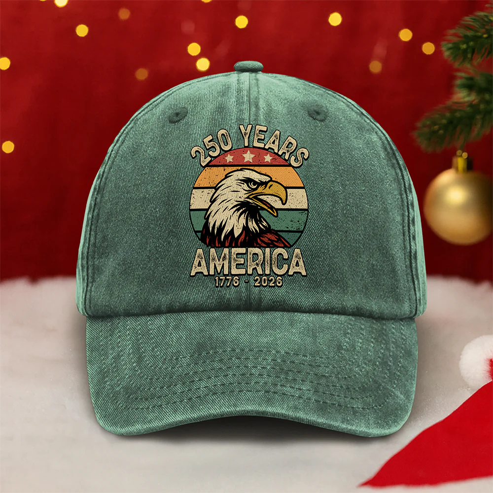 250 Years Of America Washed Denim Baseball Cap TH10 894623 - Image 4