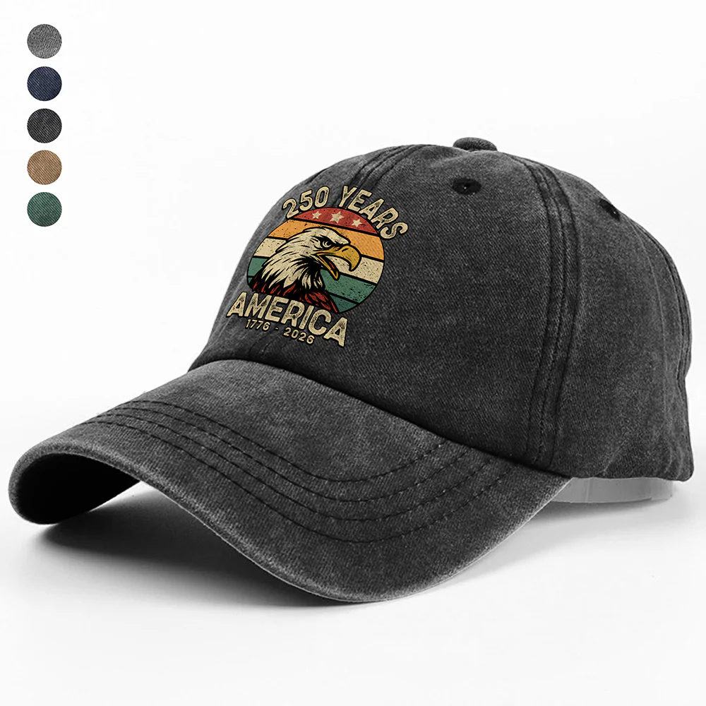 250 Years Of America Washed Denim Baseball Cap TH10 894623 - Image 5