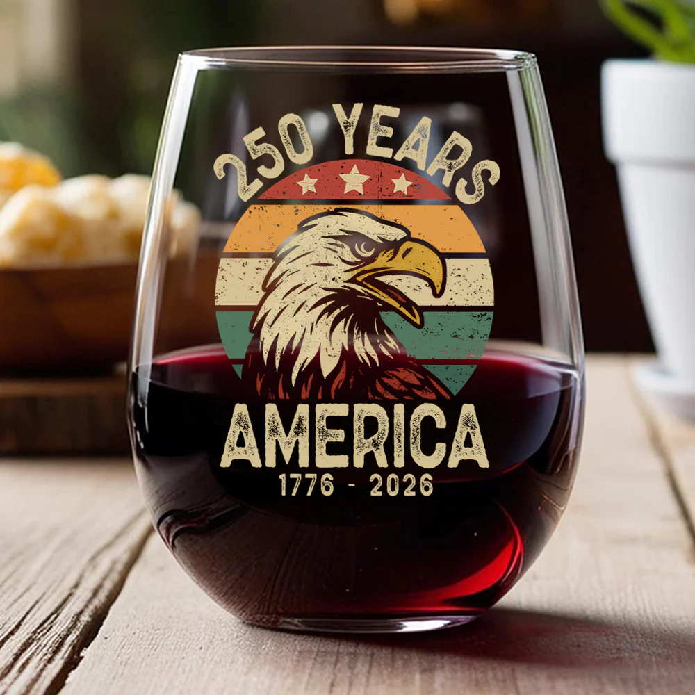USA 250 Years Wine Glass TH10 894621 - Image 2