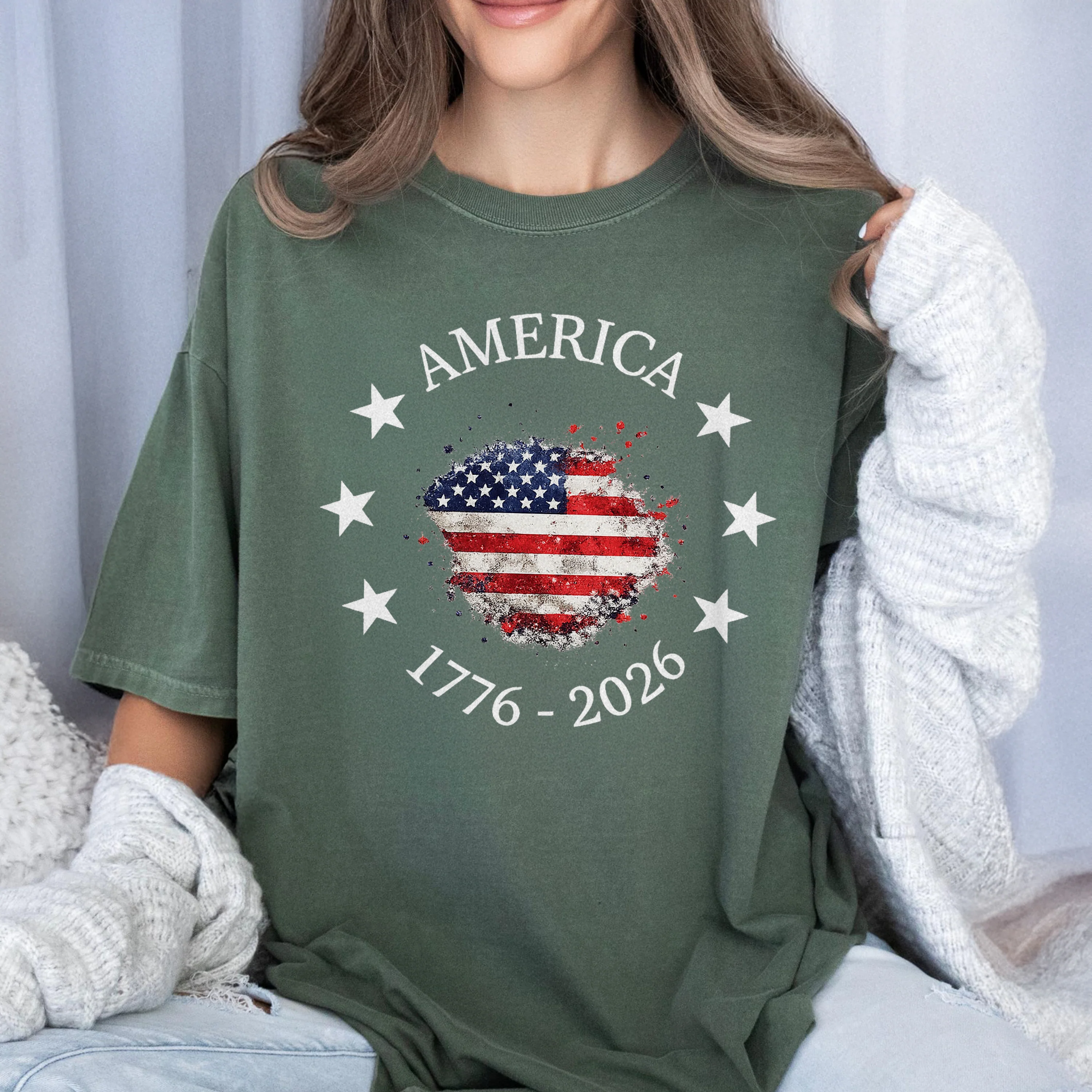 America 250th Anniversary 1776 – 2026, Vintage USA Flag Patriotic Comfort Shirt TH10 170123 - Image 3