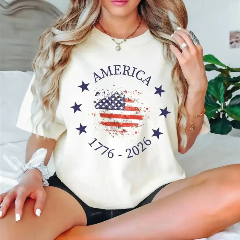 America 250th Anniversary 1776 – 2026, Vintage USA Flag Patriotic Shirt TH10 170121 - Image 2