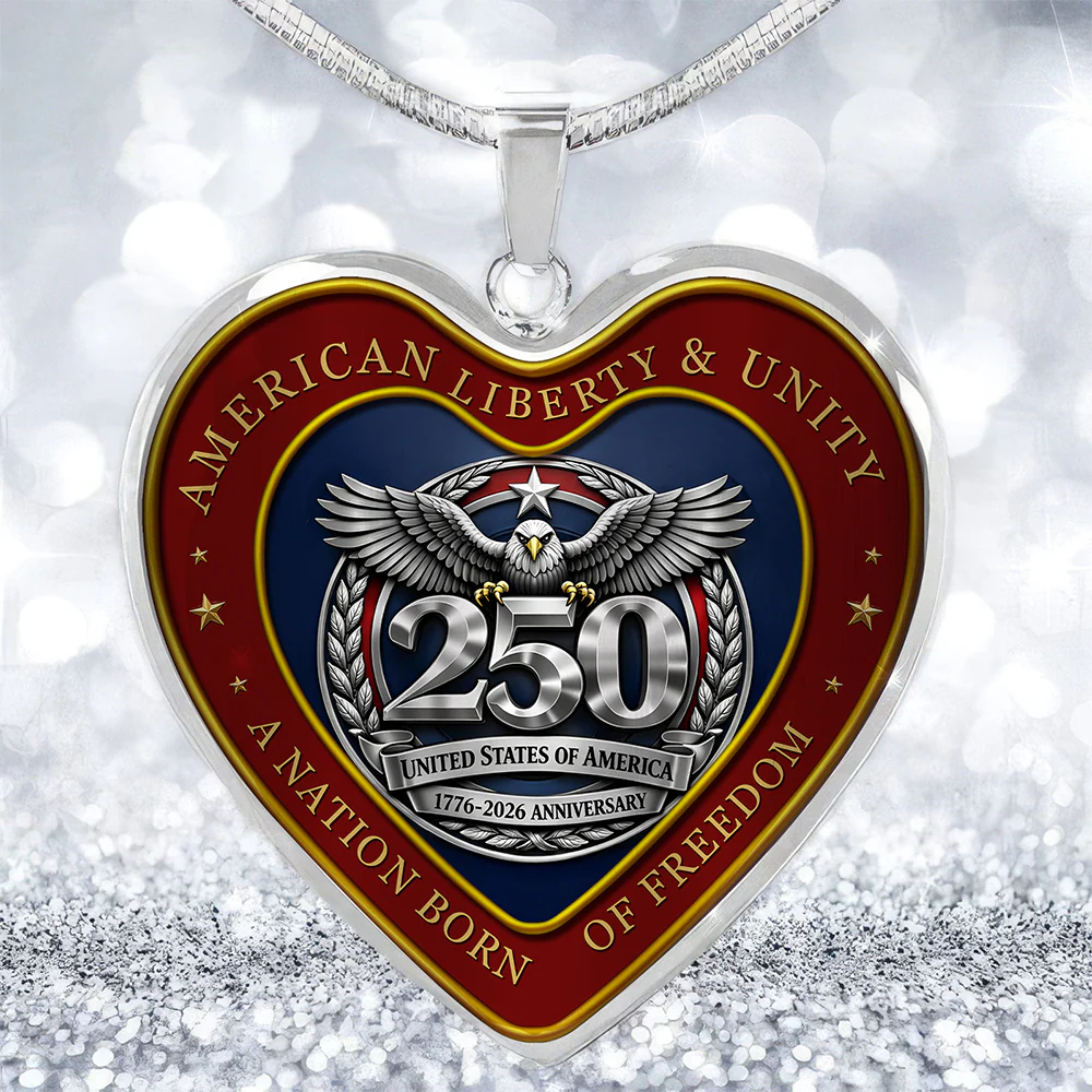 AmerIca A Nation Born Of Freedom 250 Anniversary 1776-2026 Necklace TH10 169525
