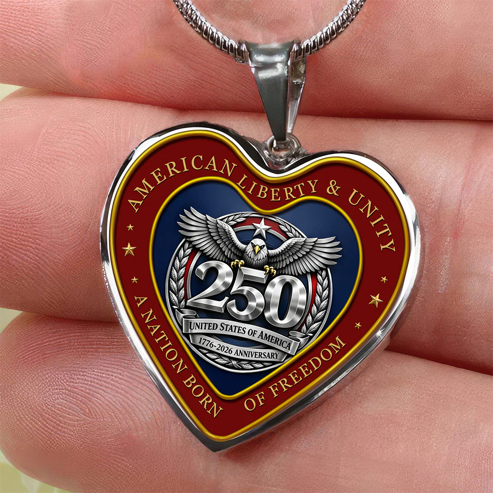AmerIca A Nation Born Of Freedom 250 Anniversary 1776-2026 Necklace TH10 169525 - Image 2