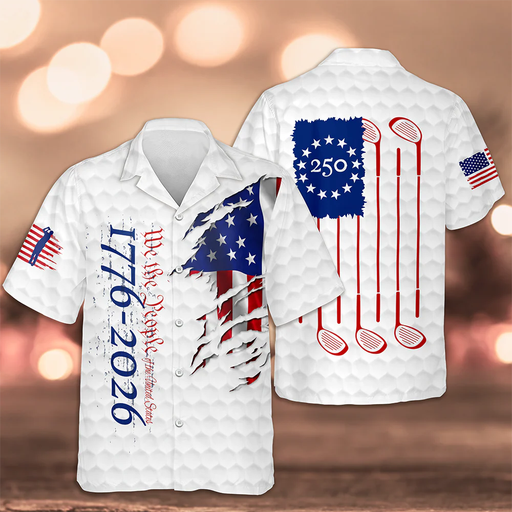 America Golf Hawaii Shirt, 1776-2026 Patriotic, USA Flag Hawaii Shirt Gift for Golf Lovers TH10 169855 - Image 7