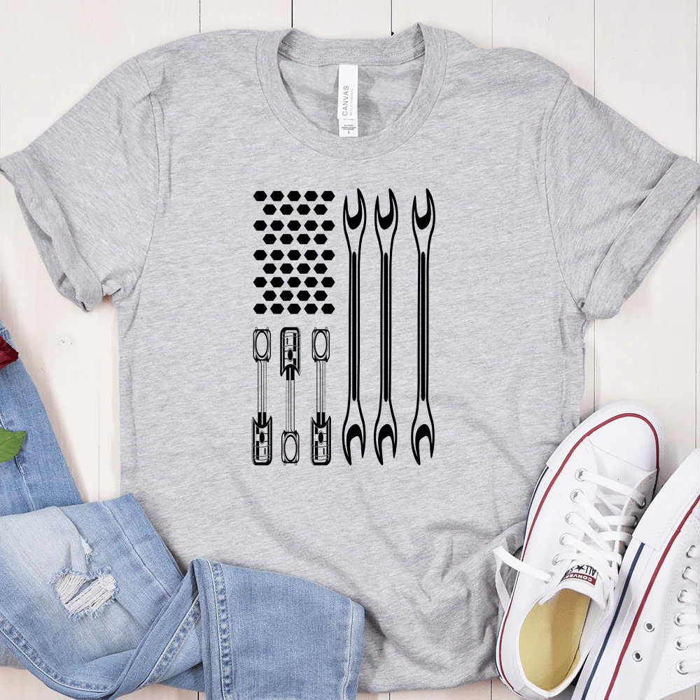 America Mechanic America T-shirt, HN590 - Image 3