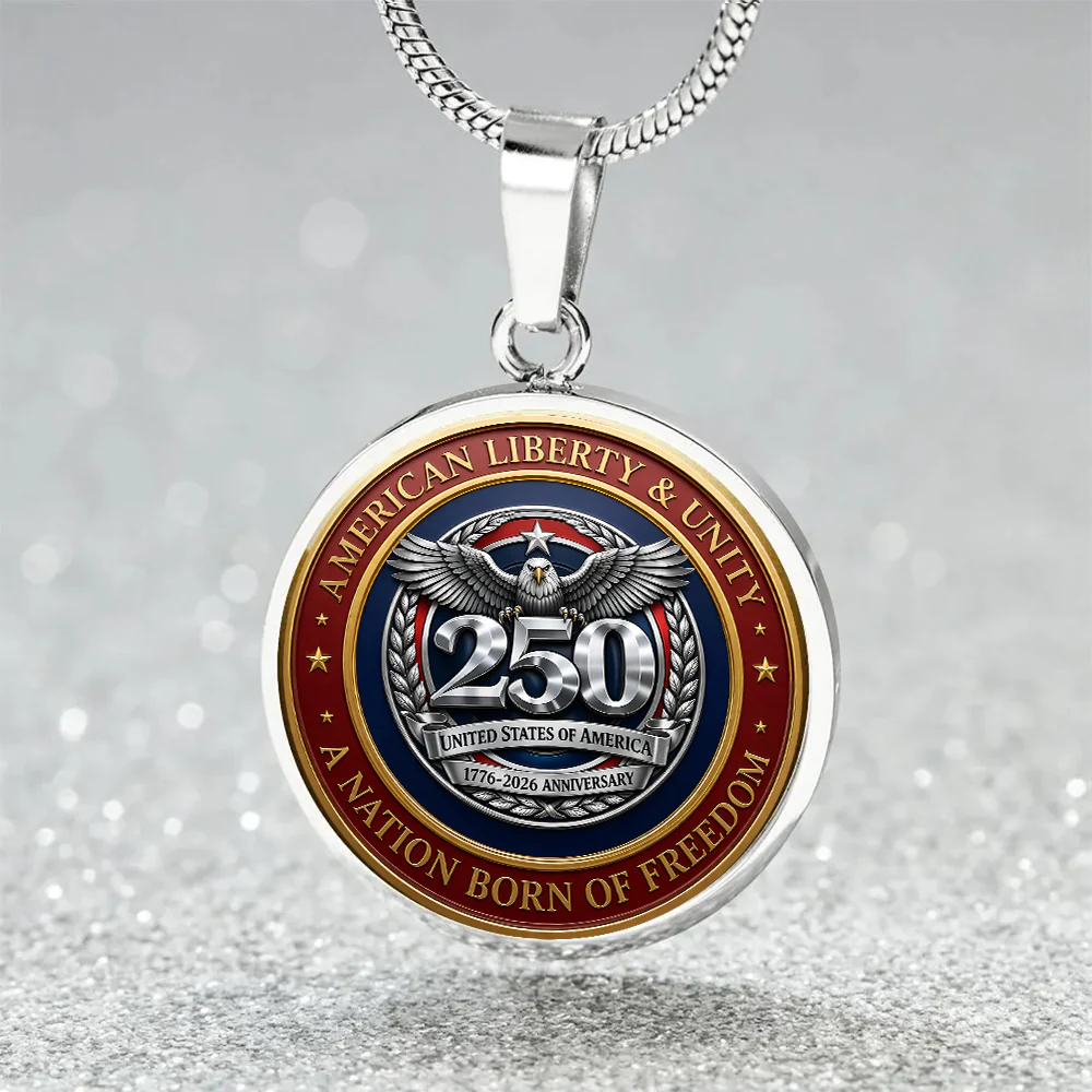 American 250 - A Nation Born Of Freedom Circle Necklace TH10 169457 - Image 2