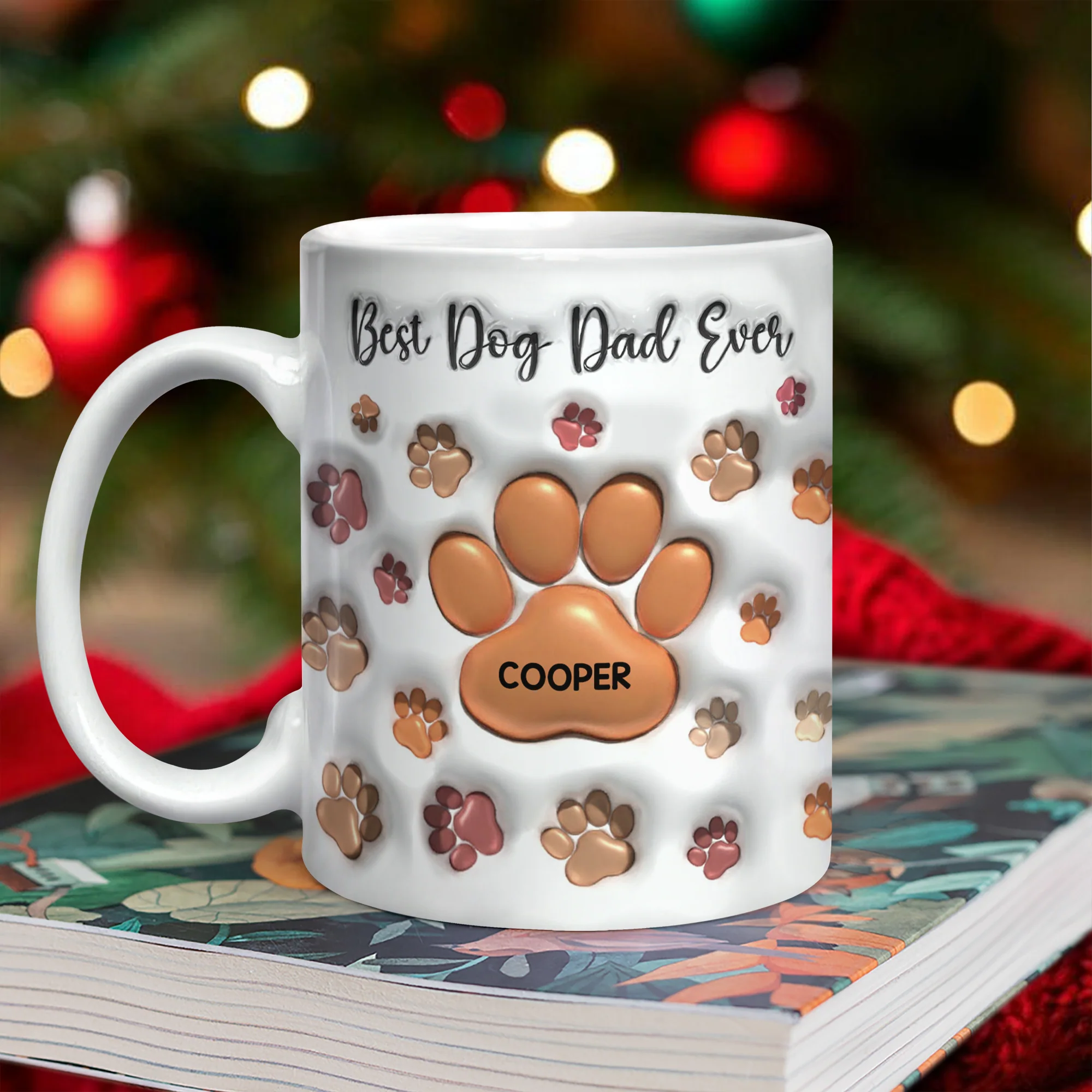 Best Dog Dad, Dog Mom Ever Personalized 3D Inflated Effect Mug For Dog Lover TH10 894723 - Image 2