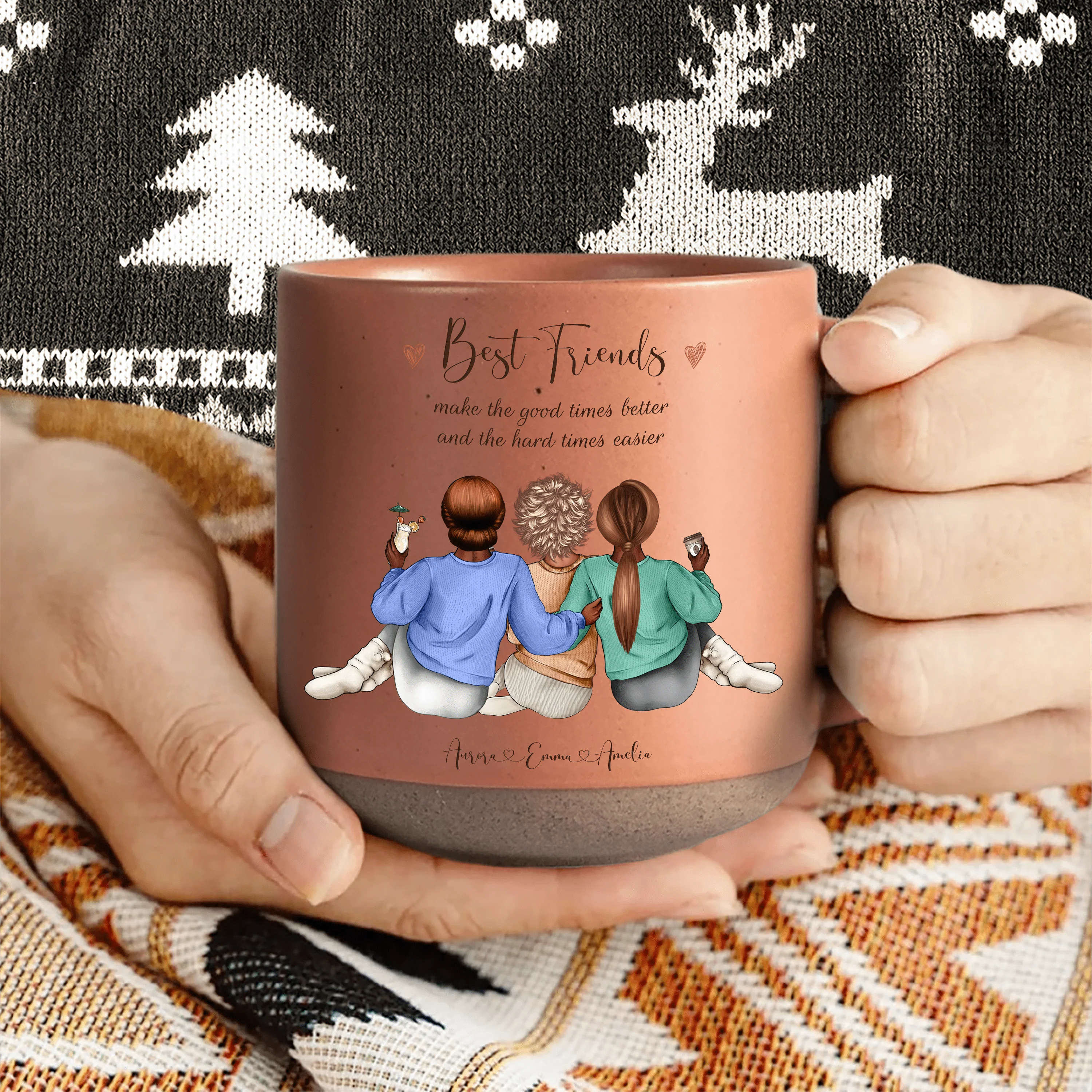 Best Friends Make The Good Times Better Bestie Pottery Mug TH10 892167 - Image 4
