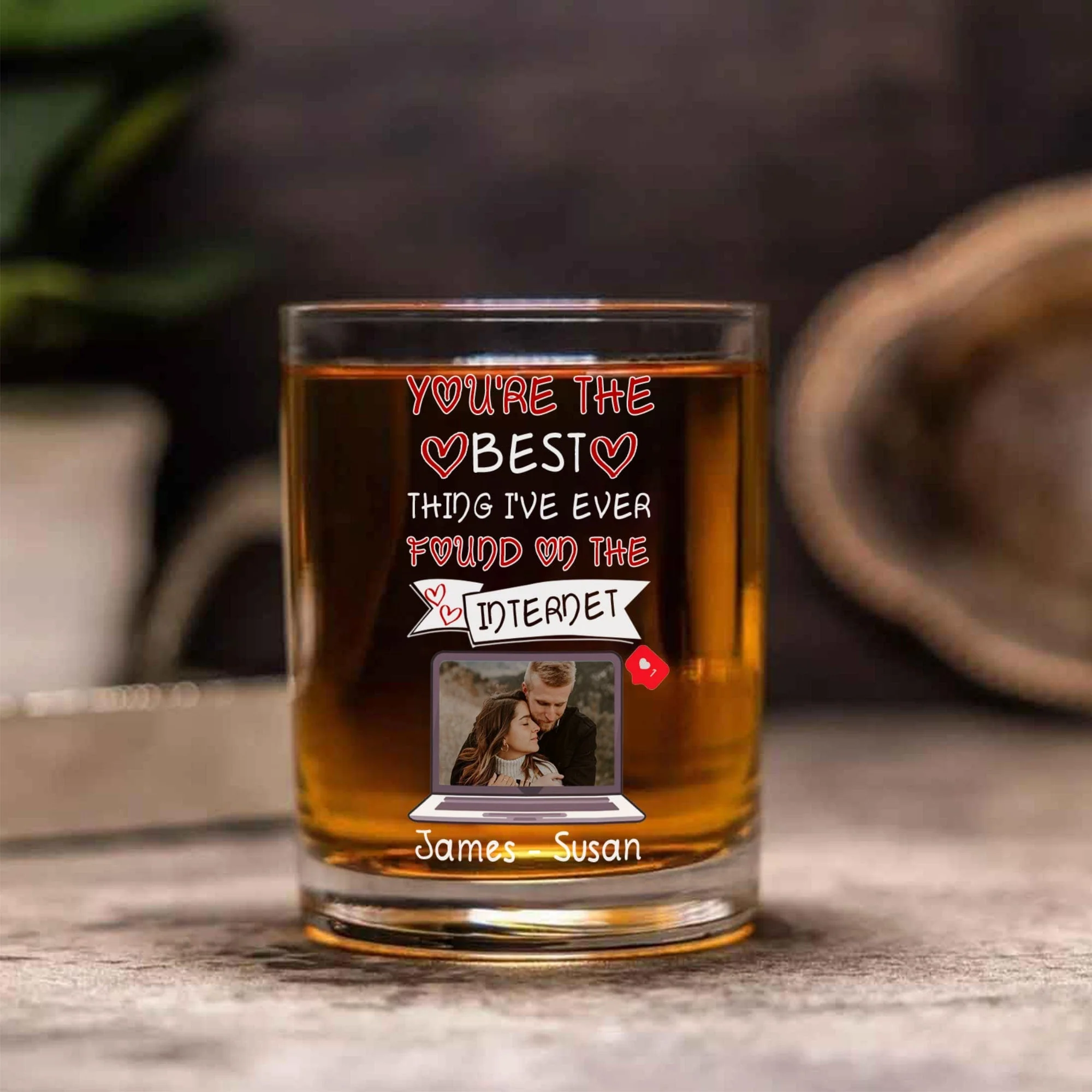 Custom Photo Best Thing I've Found On The Internet For Couple Whiskey Glass TH10 892307 - Image 3