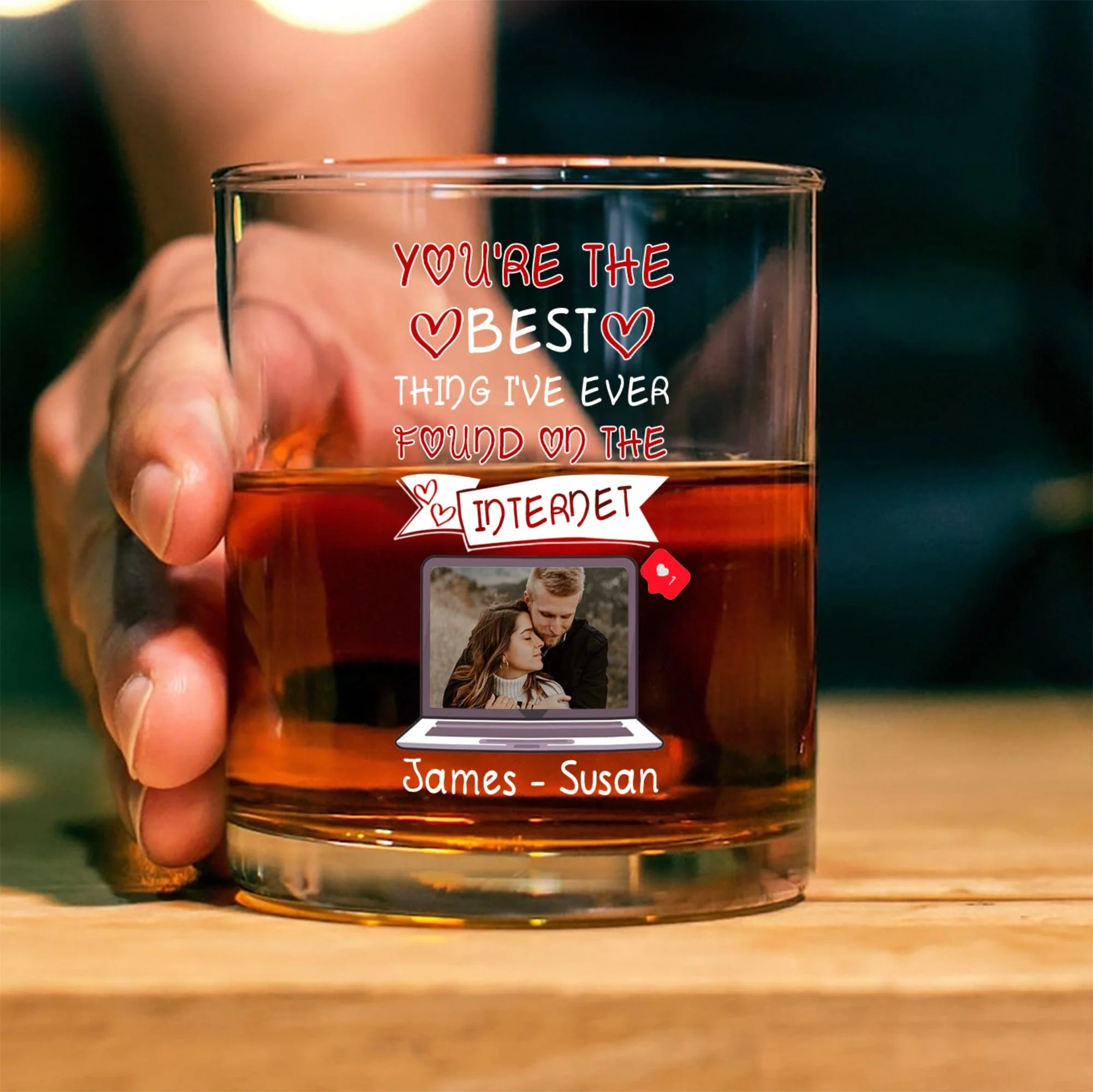 Custom Photo Best Thing I've Found On The Internet For Couple Whiskey Glass TH10 892307 - Image 4