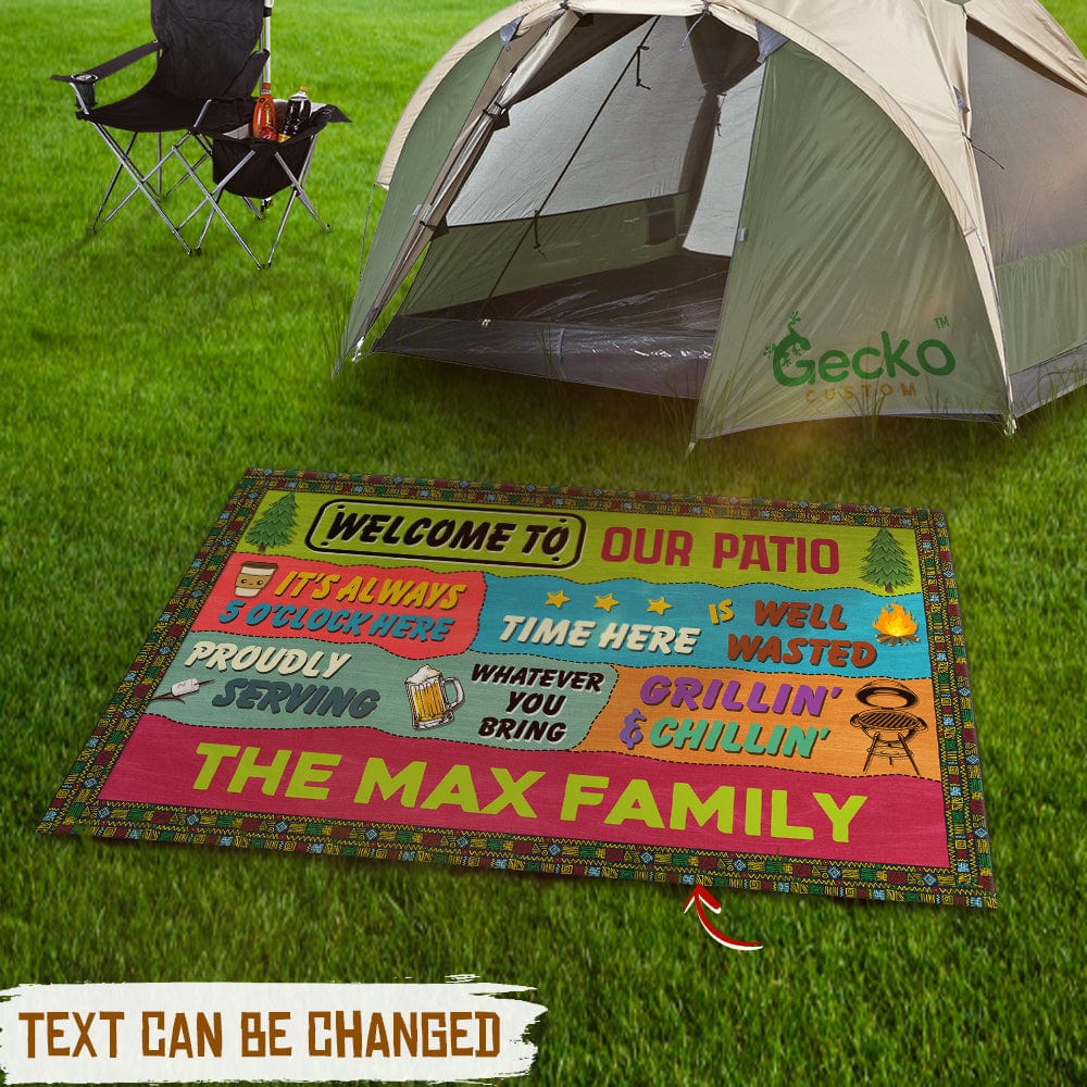 Grilling And Chilling Camping Patio Rug, Patio Mat K228 HN590
