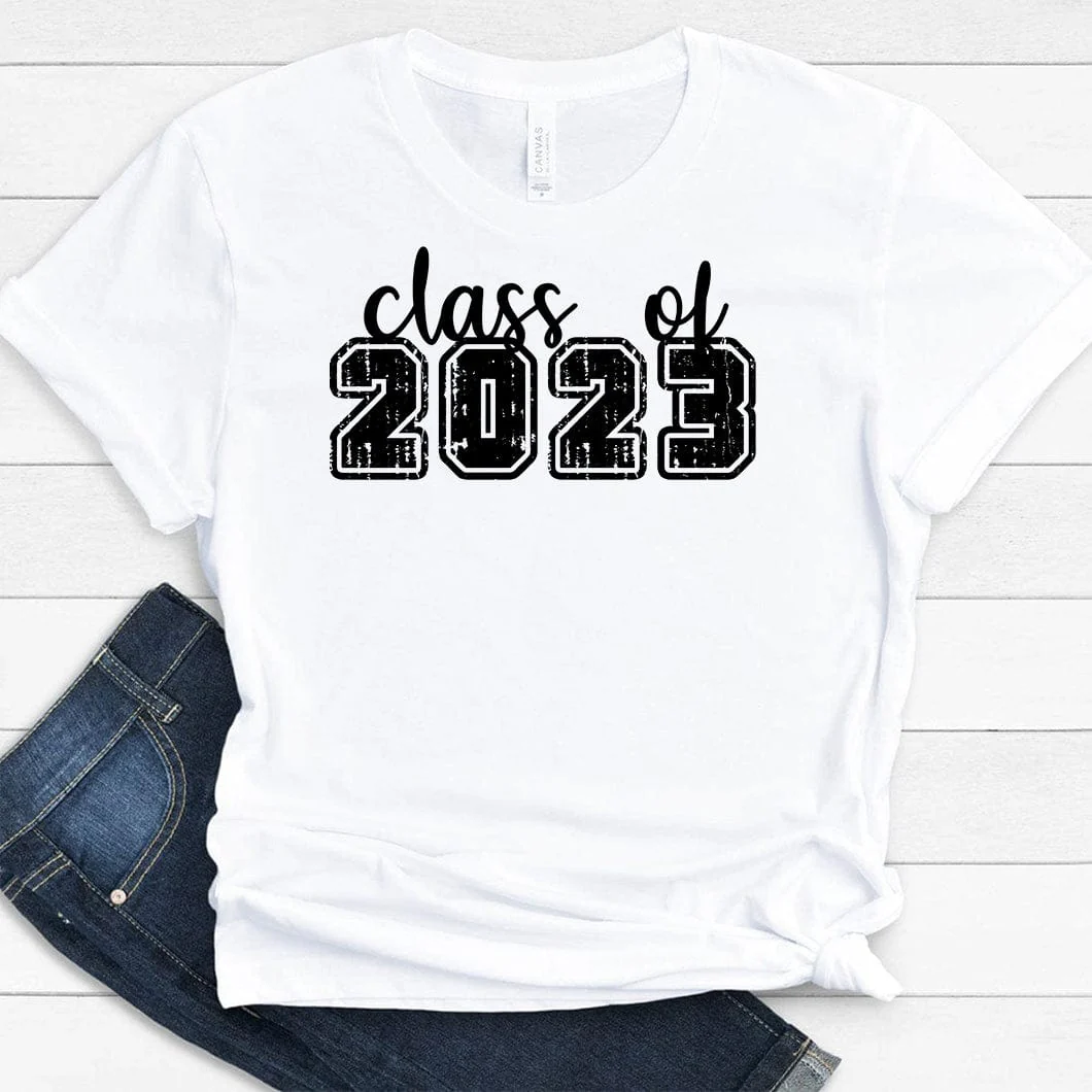Class Of 2023 Bold Text Shirt Graduation Gift HN590 - Image 2