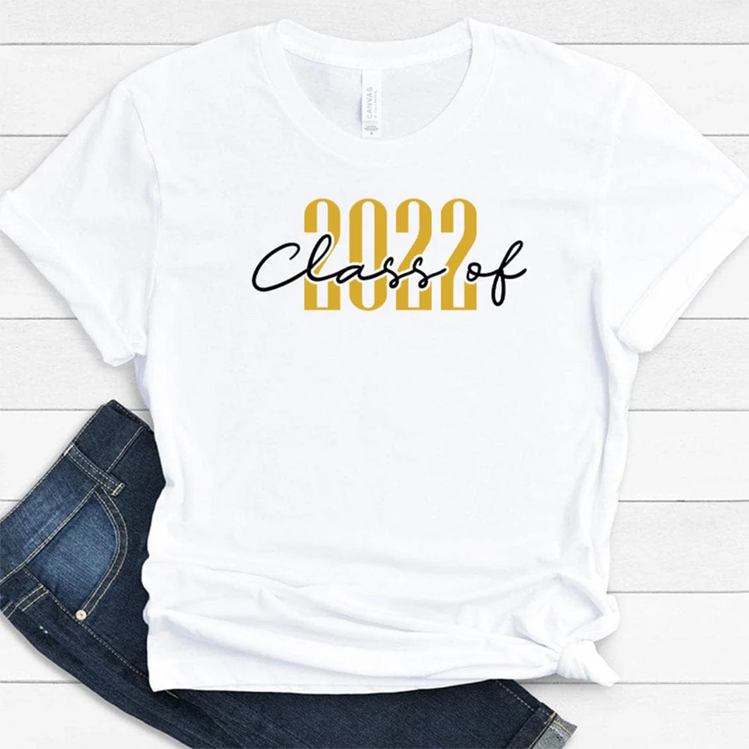 Class of 2023 With Yellow Text Shirt Graduation Gift HN590 - Image 2