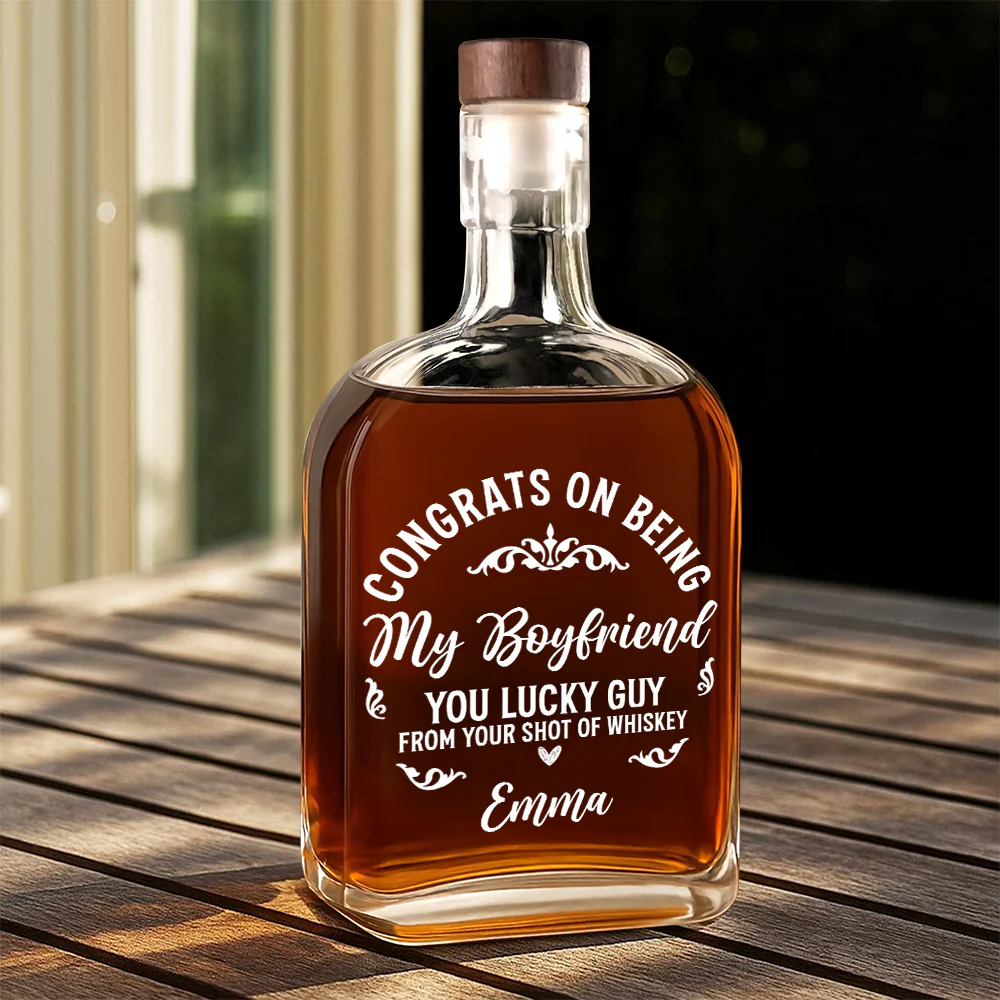 Congrats On Being My Husband Whiskey Bottle TH10 894045 - Image 5