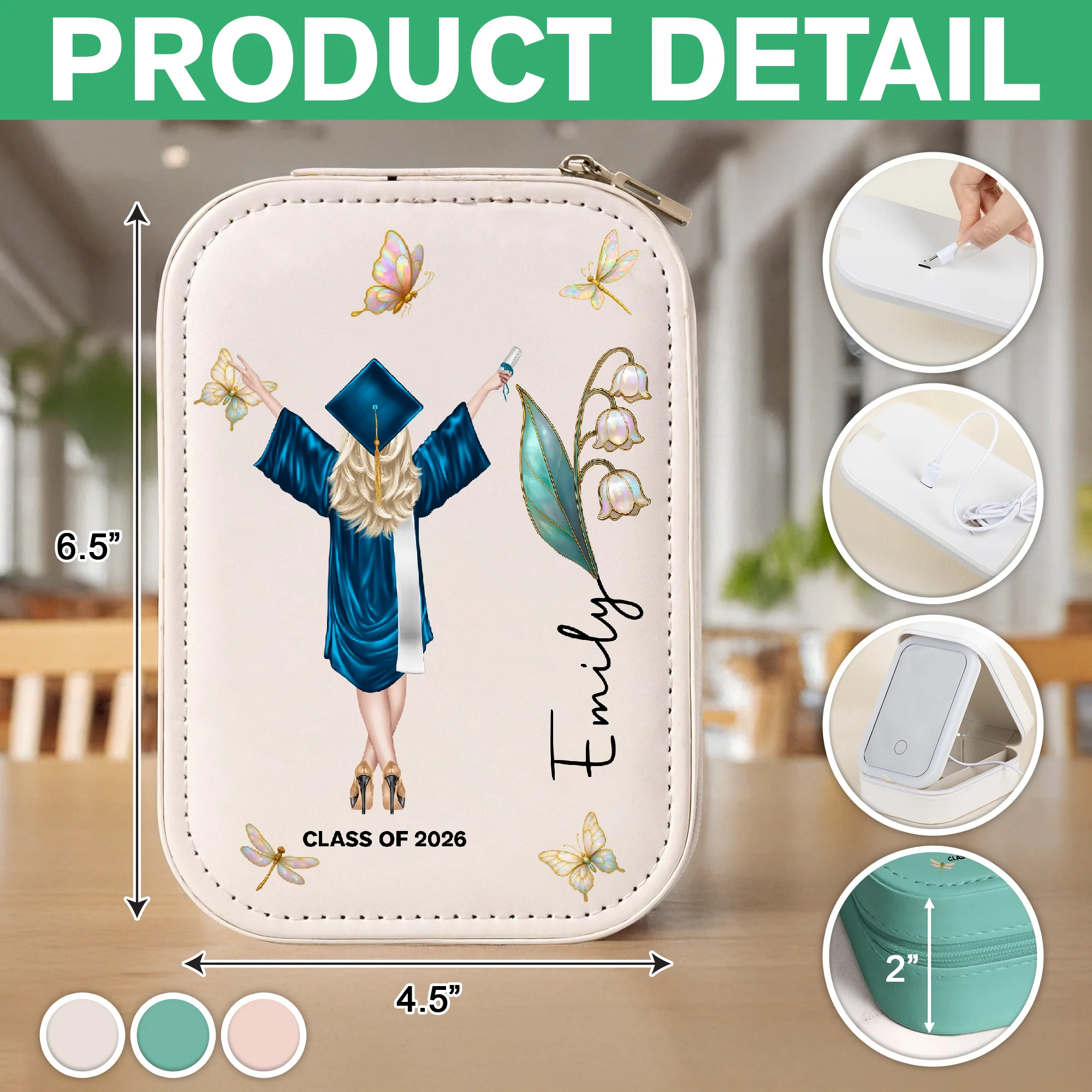 Congrats To Your Graduation Makeup Box With LED Graduation Gift TH10 896603 - Image 6