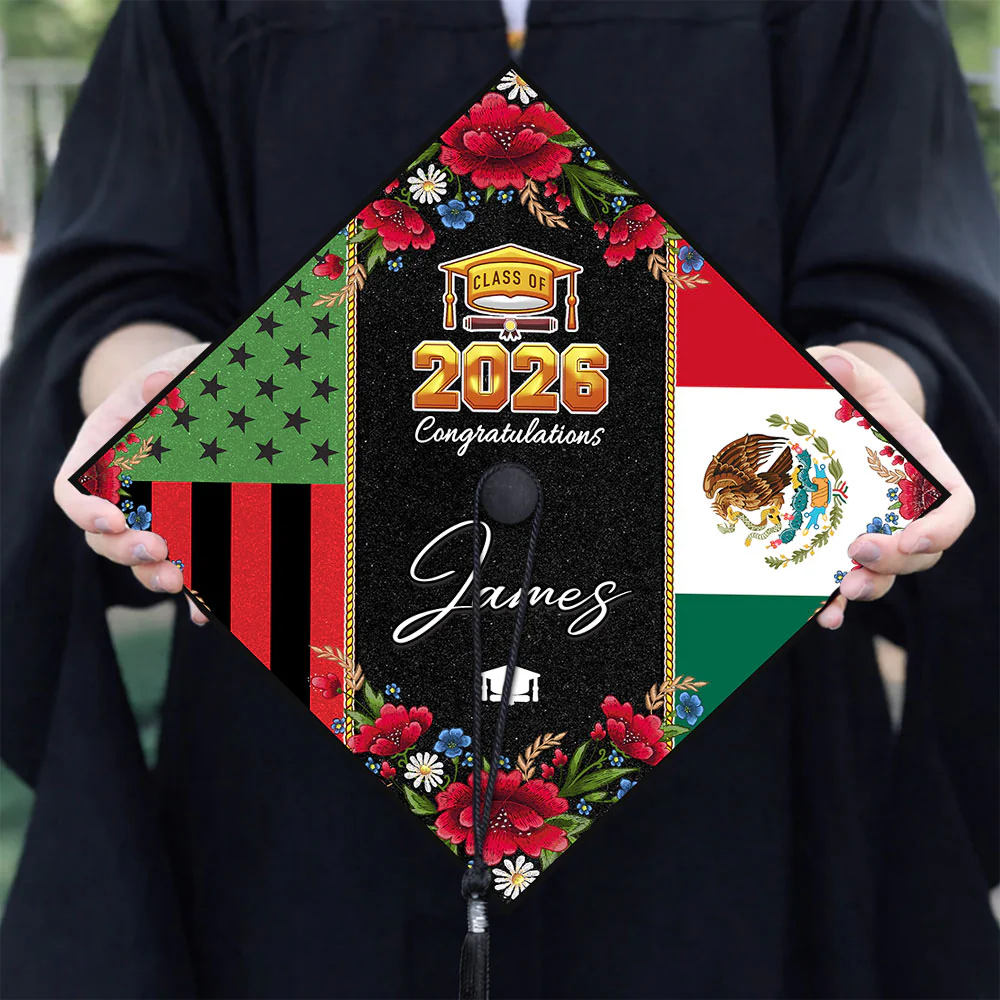 Country Flag Class of 2026 Graduation Cap Topper TH10 898967 - Image 2