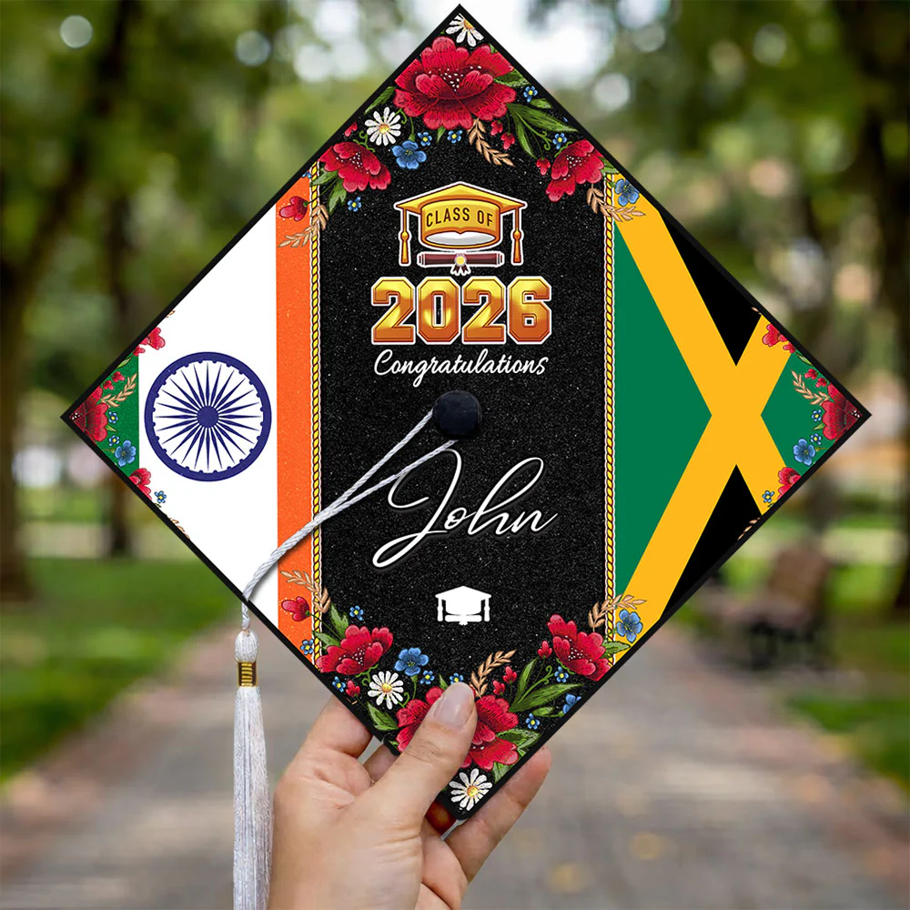Country Flag Class of 2026 Graduation Cap Topper TH10 898967 - Image 3